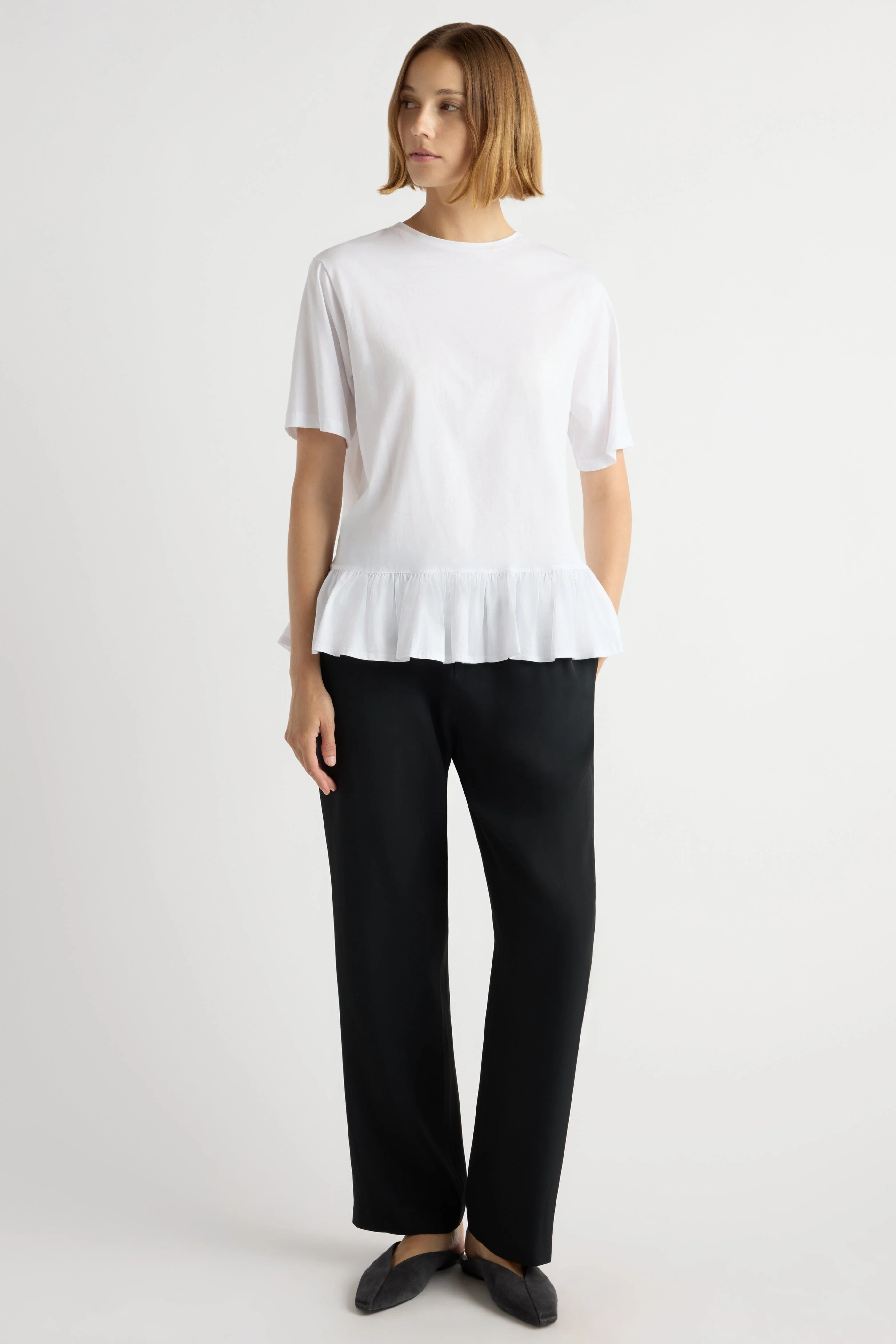 Leonie Organic Cotton Ruffled Tunic Tee - Image 3