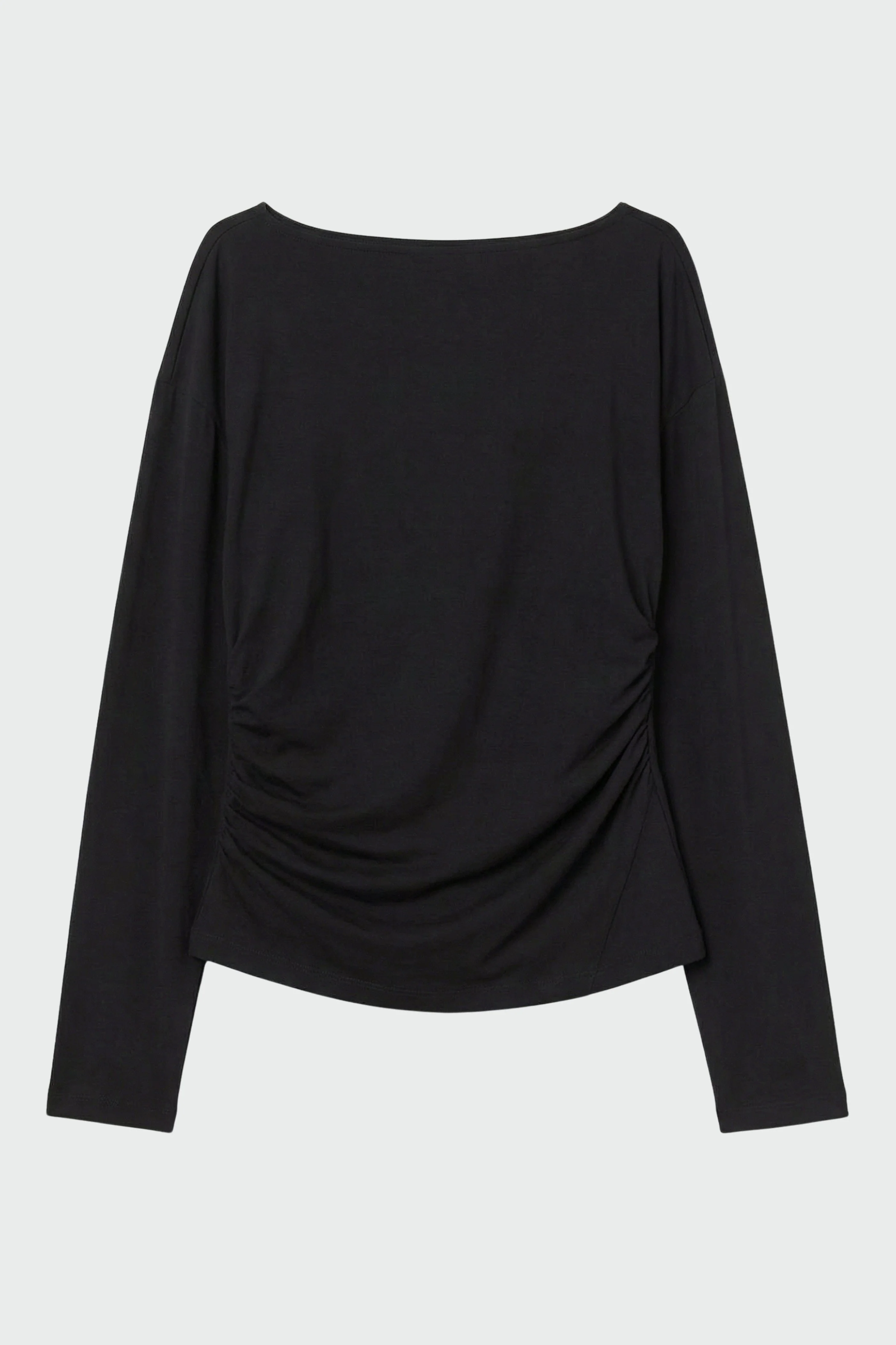 Letha Twisted-Hem Slit-Neck Tee - Image 7