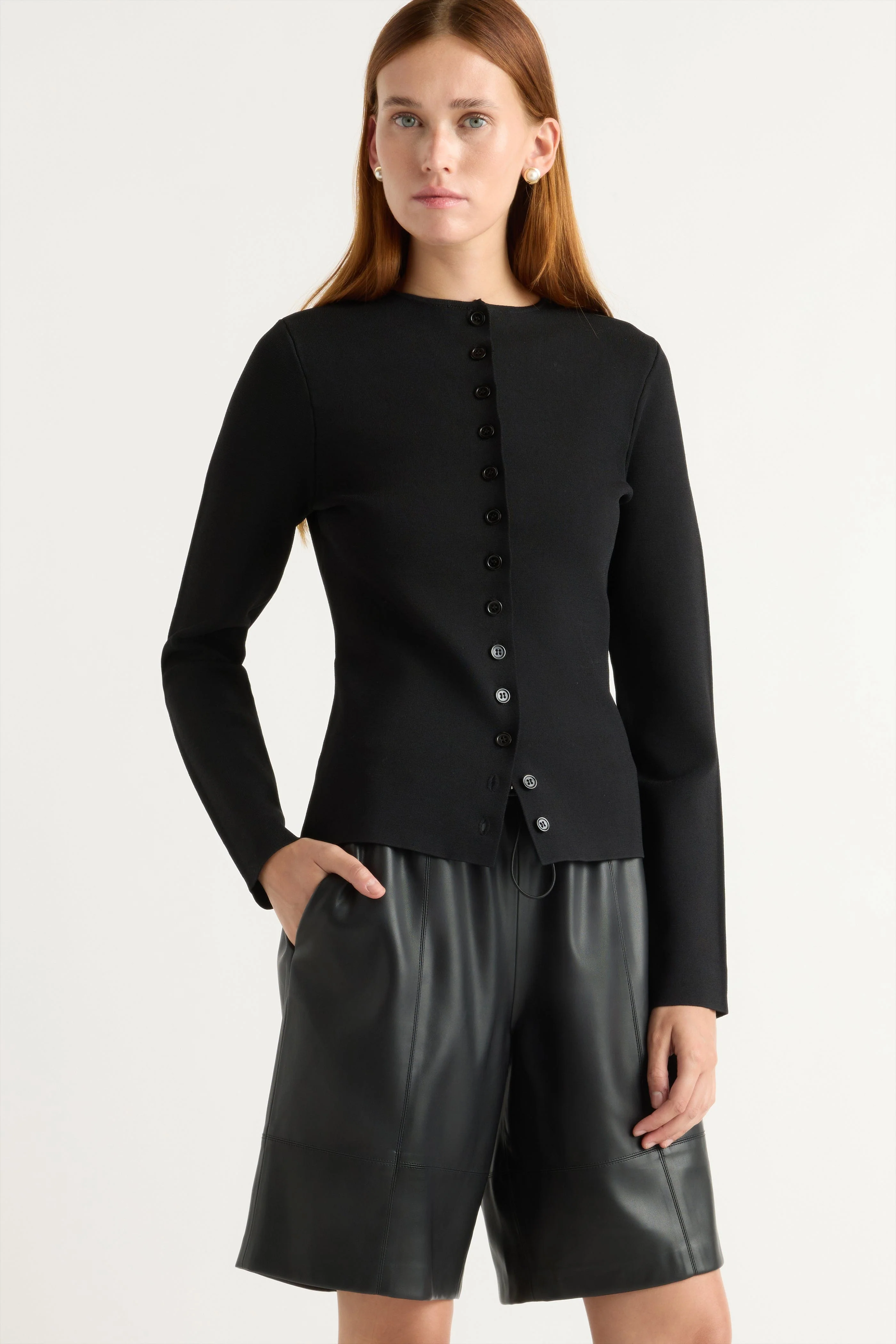 Liat Vegan Leather Bermuda Short - Image 5