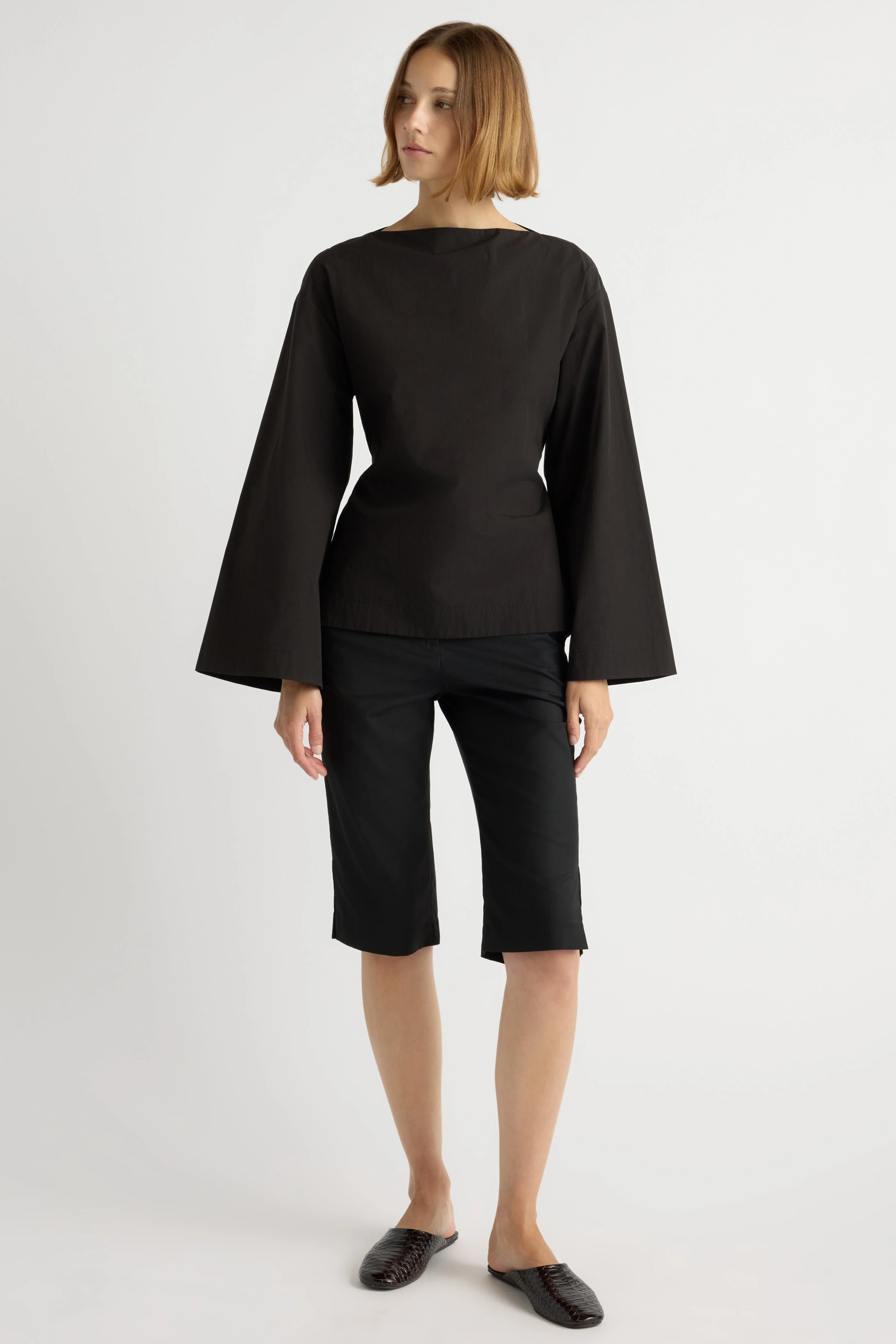 Lilian Sculpted Flare-Sleeve Blouse - Image 3