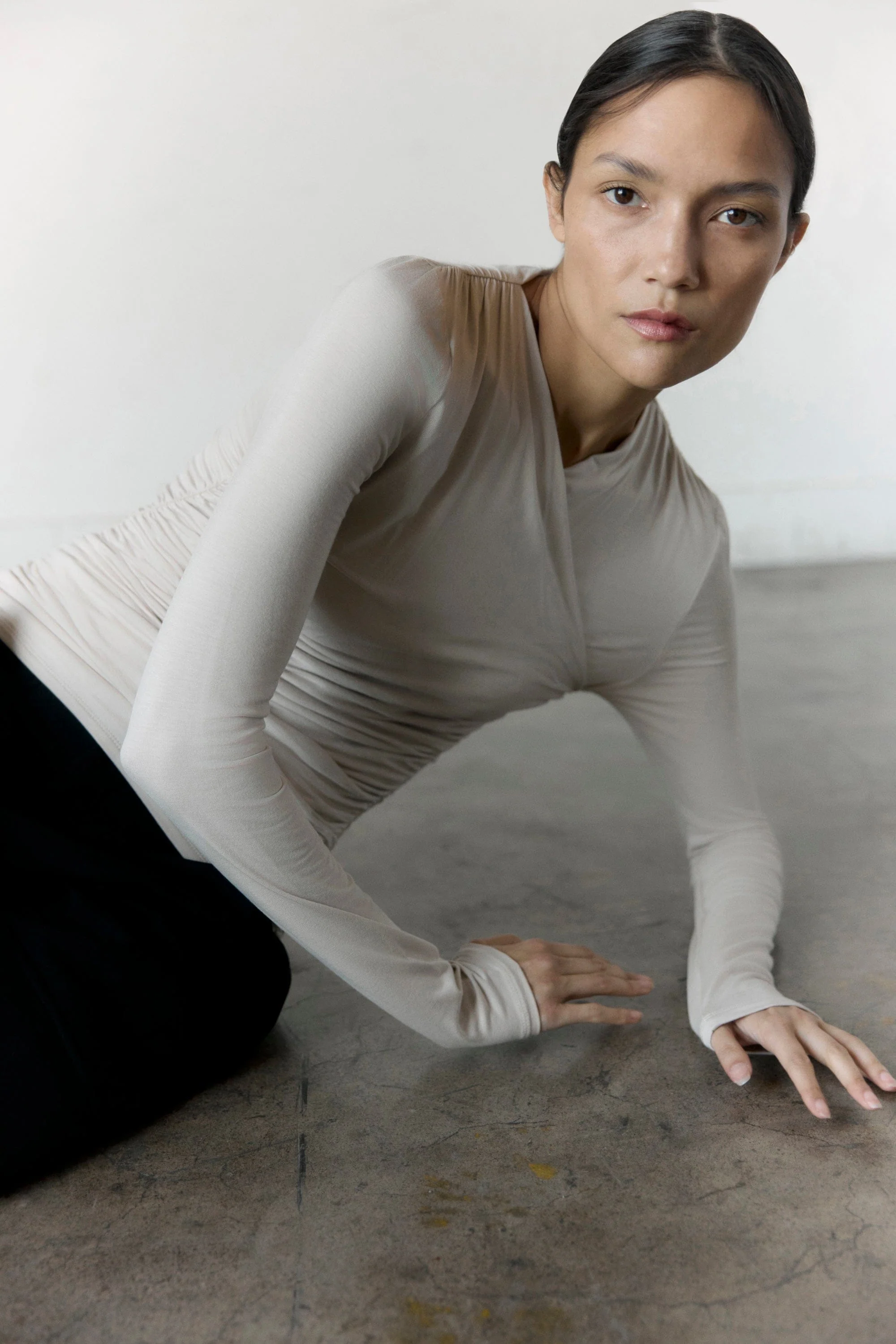 Lilou Wrap-Neck Long-Sleeve Tee - Image 8