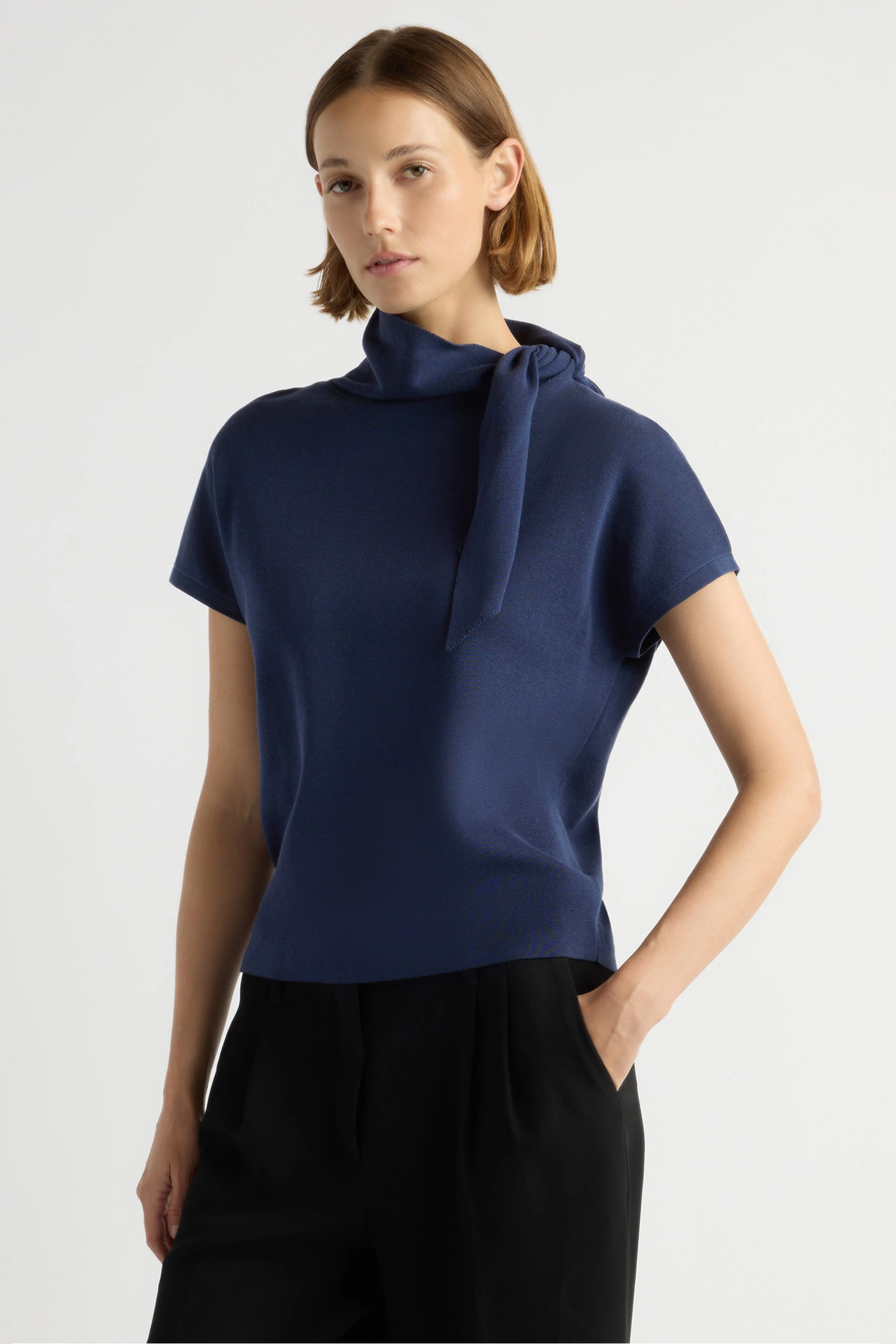 Lorinda Scarf-Neck Sweater Top - Image 2