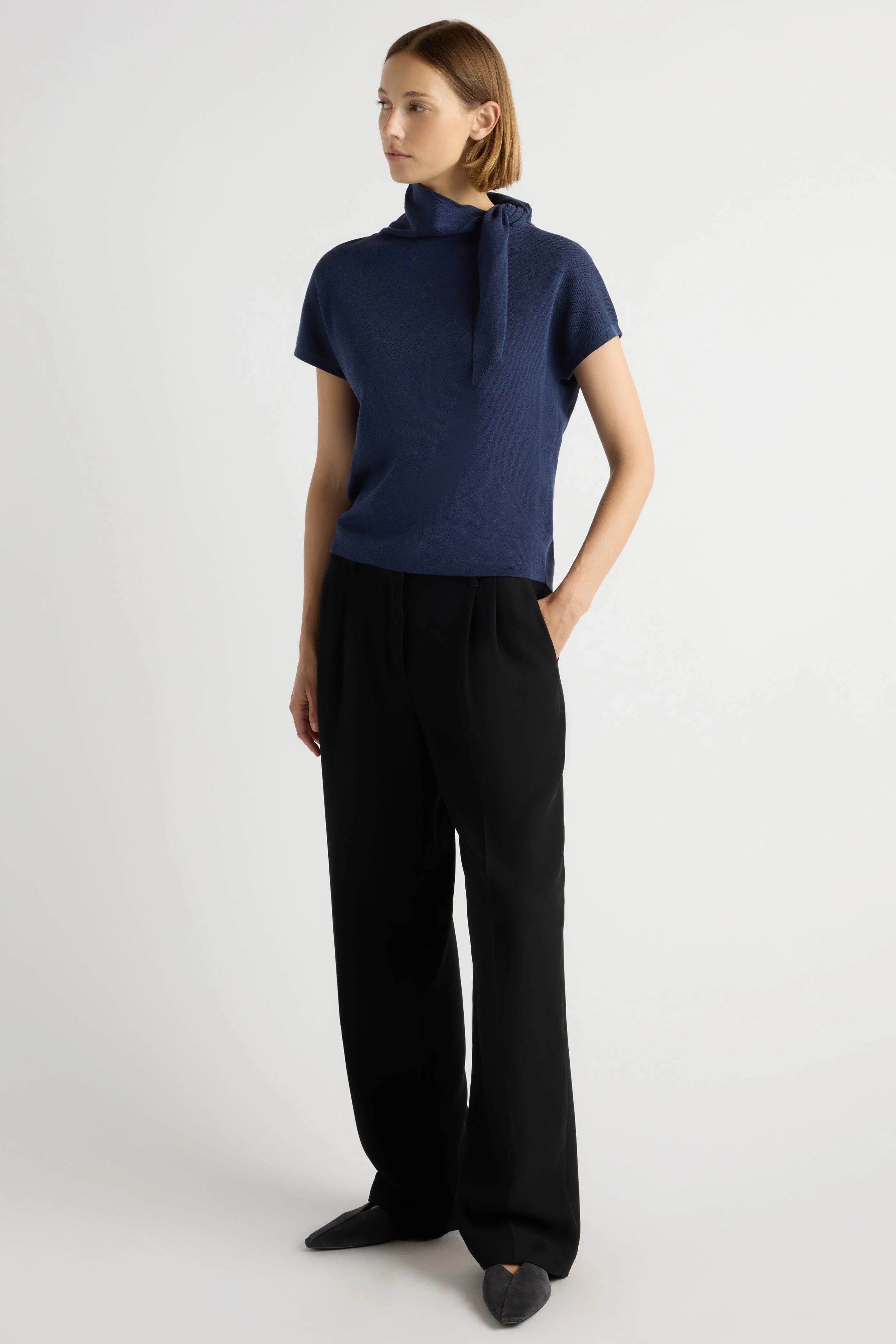 Lorinda Scarf-Neck Sweater Top - Image 4