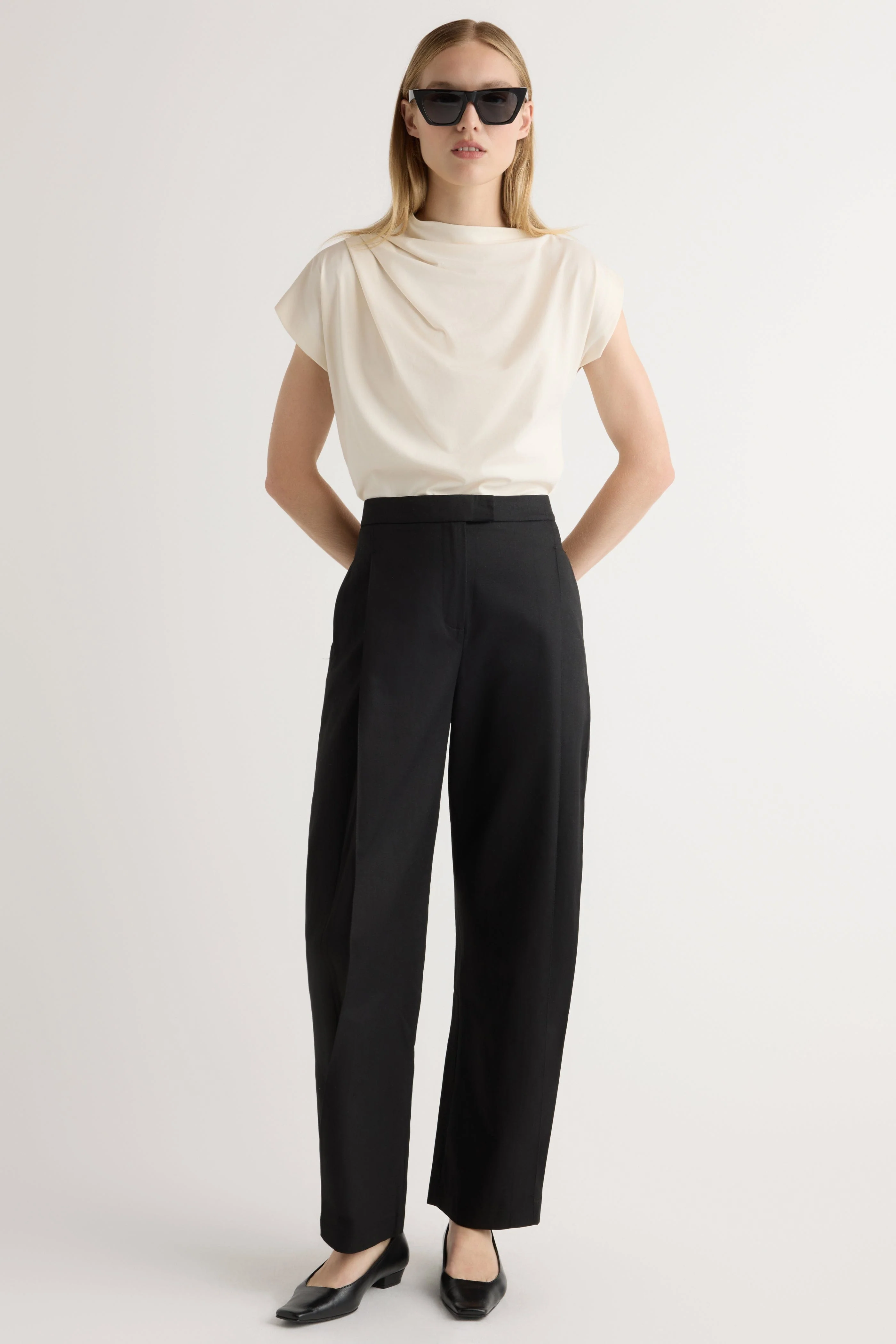 Lucia Tailored Barrel-Leg Pant - Image 2