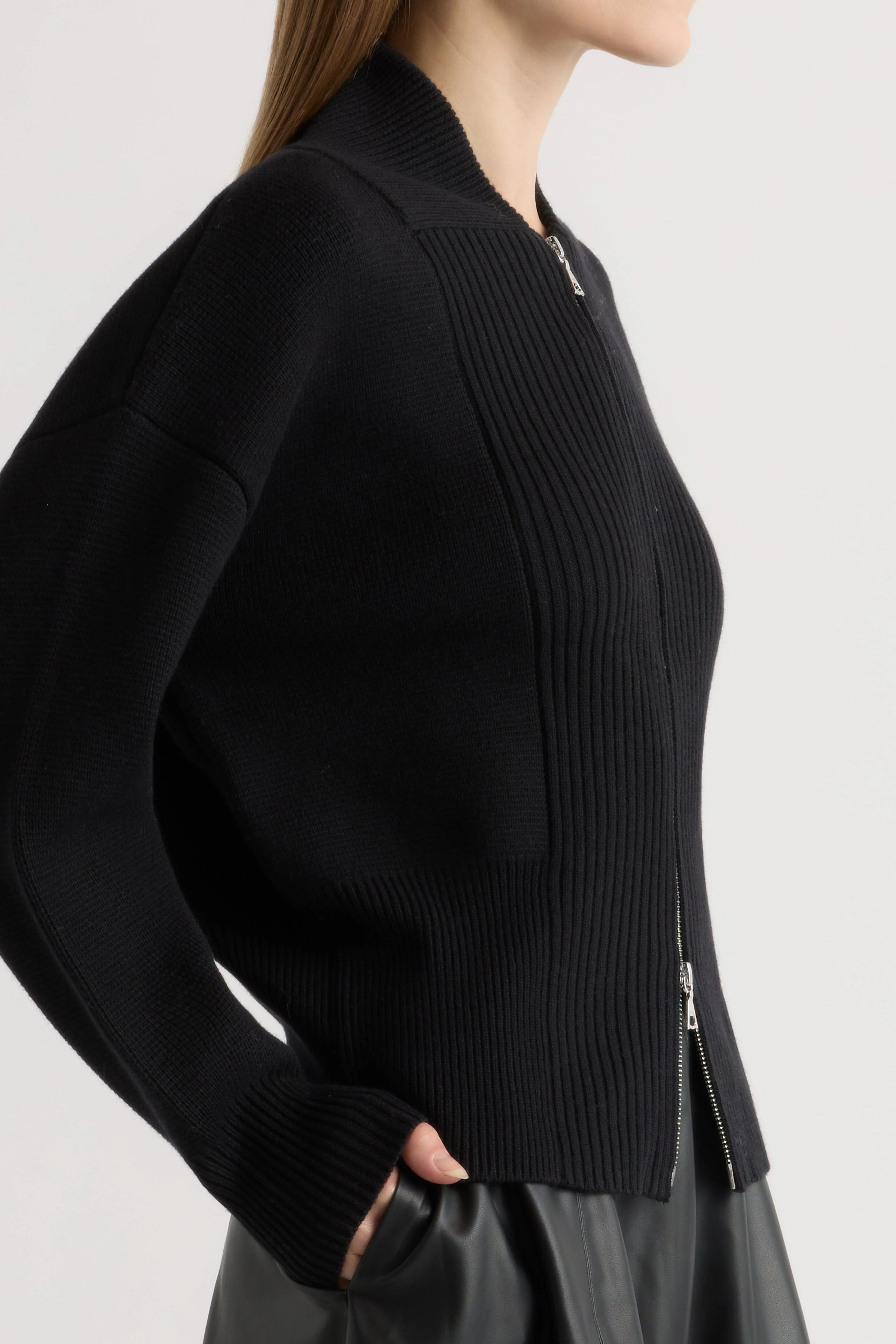 Manning Organic Cotton-Wool Zip Cardigan - Image 5