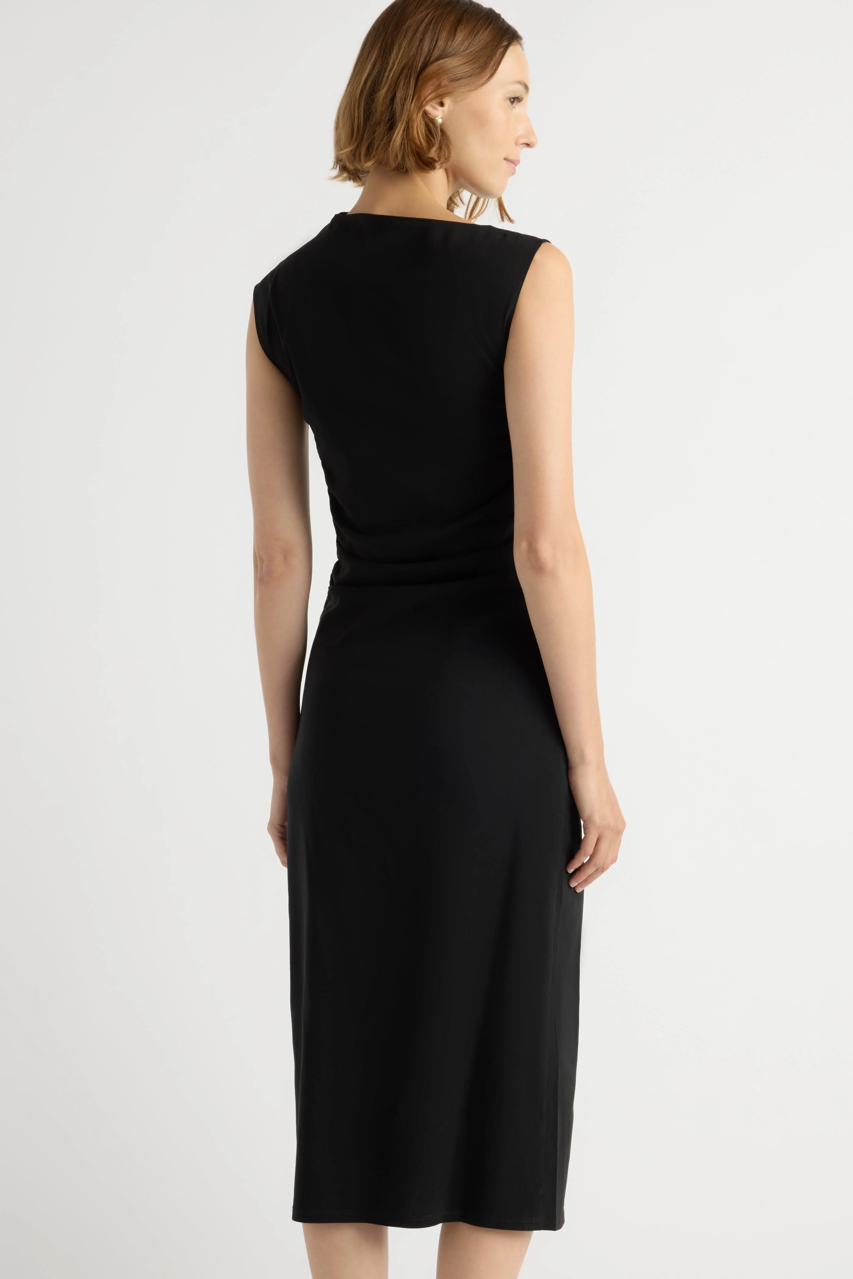 Manon Asymmetric-Neck Ruched Dress - Image 7