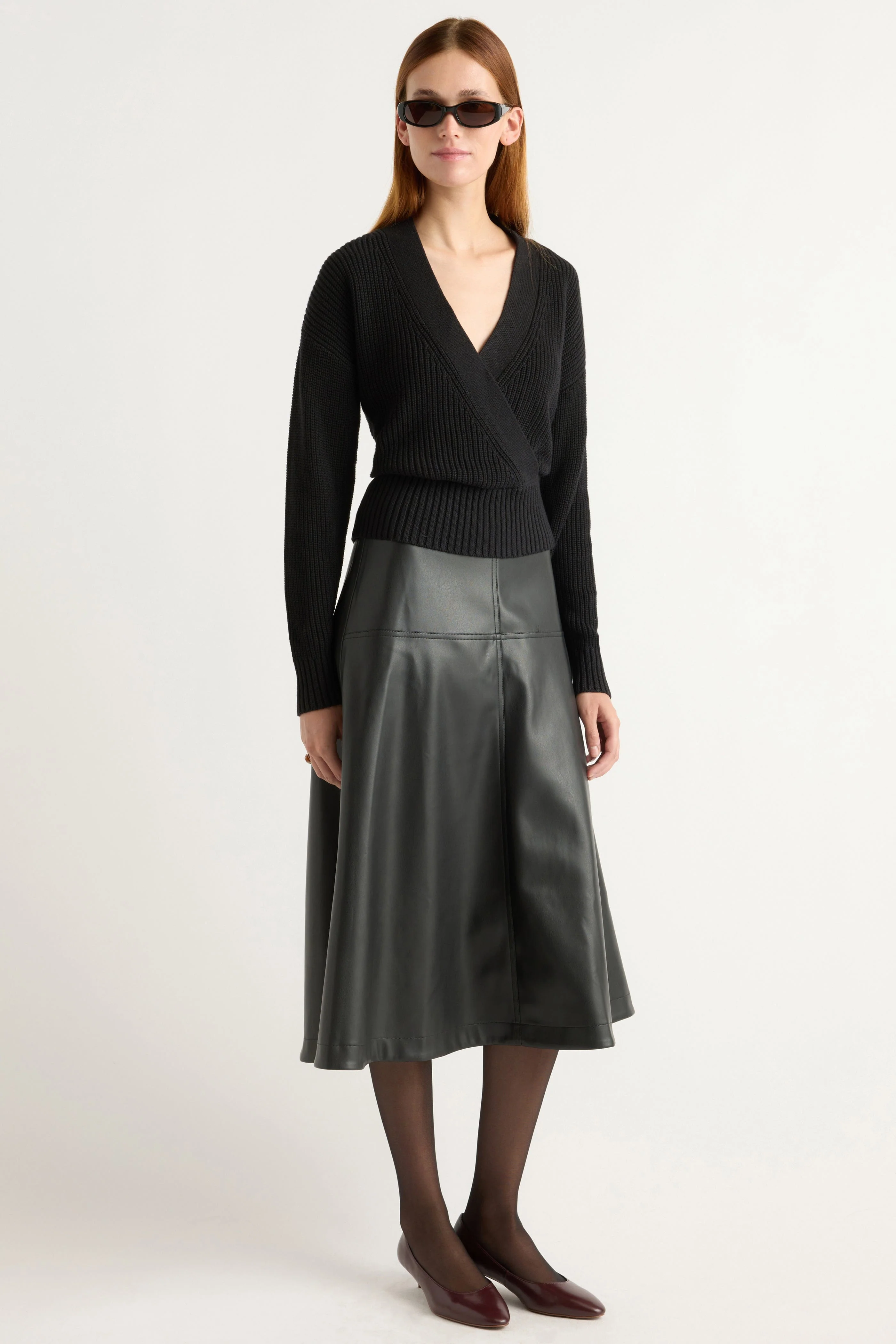 Maren Cropped V-Neck Sweater - Image 5