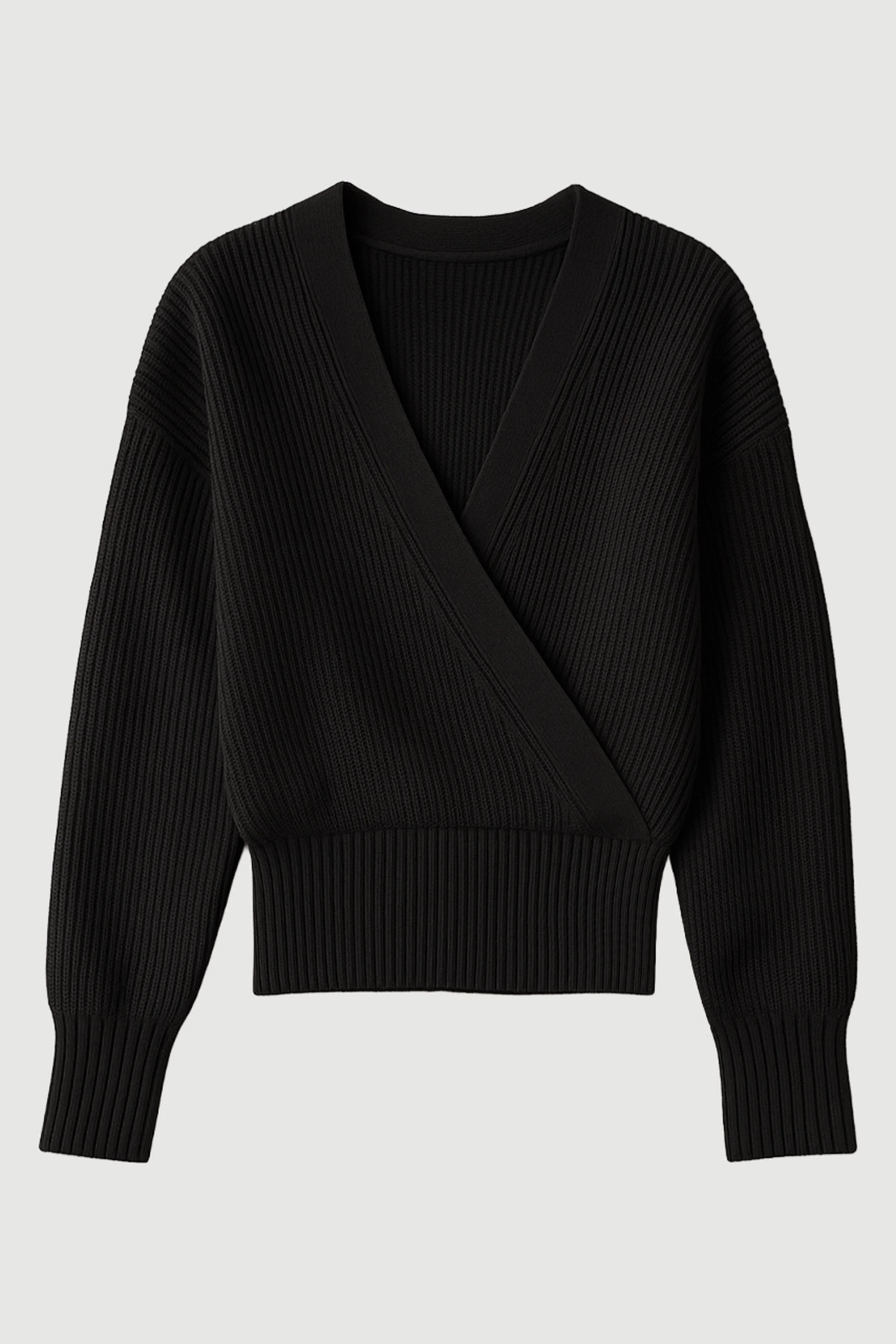 Maren Cropped V-Neck Sweater - Image 7