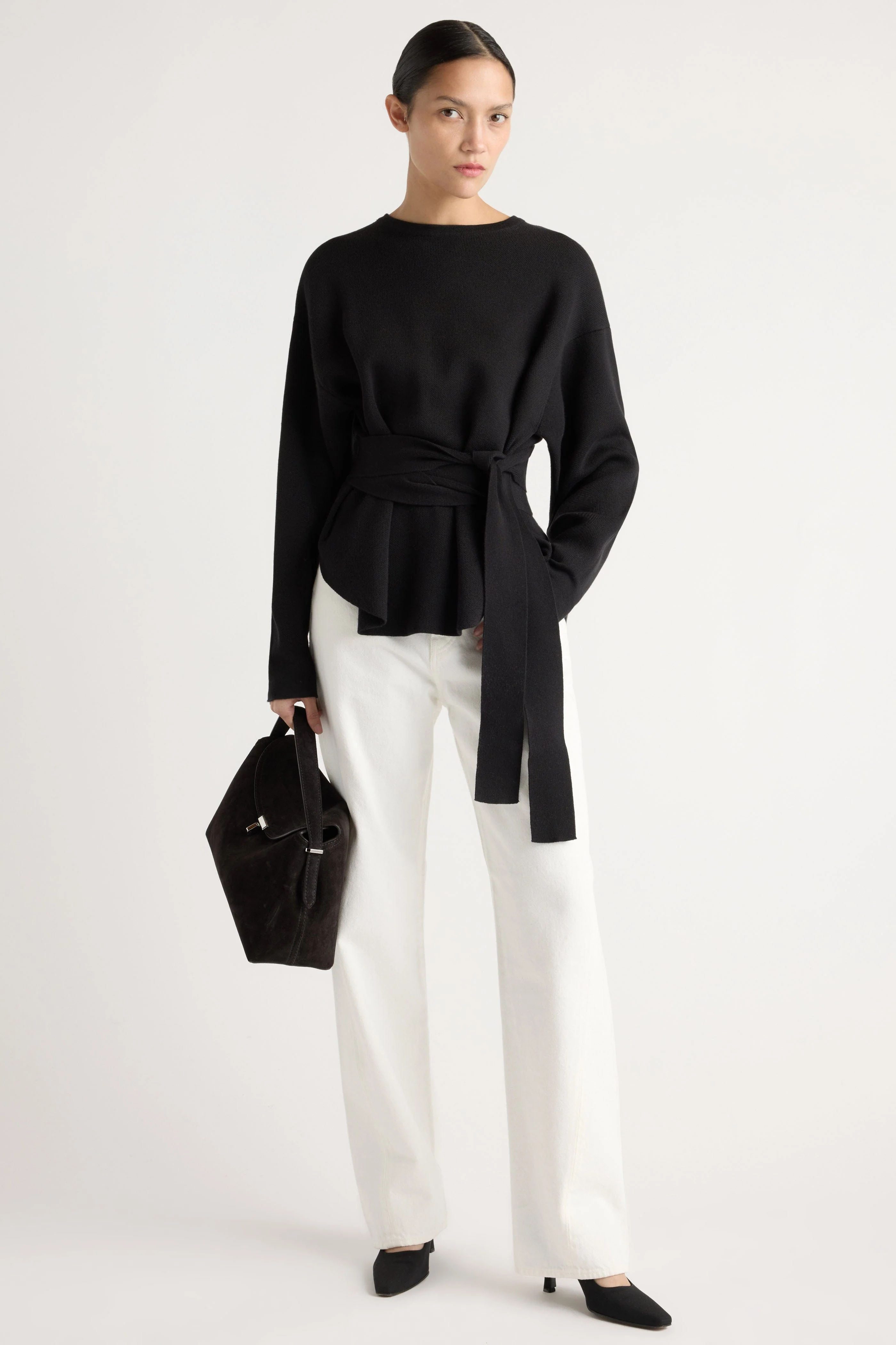 Nara Tie-Front Knit Sweater - Image 3