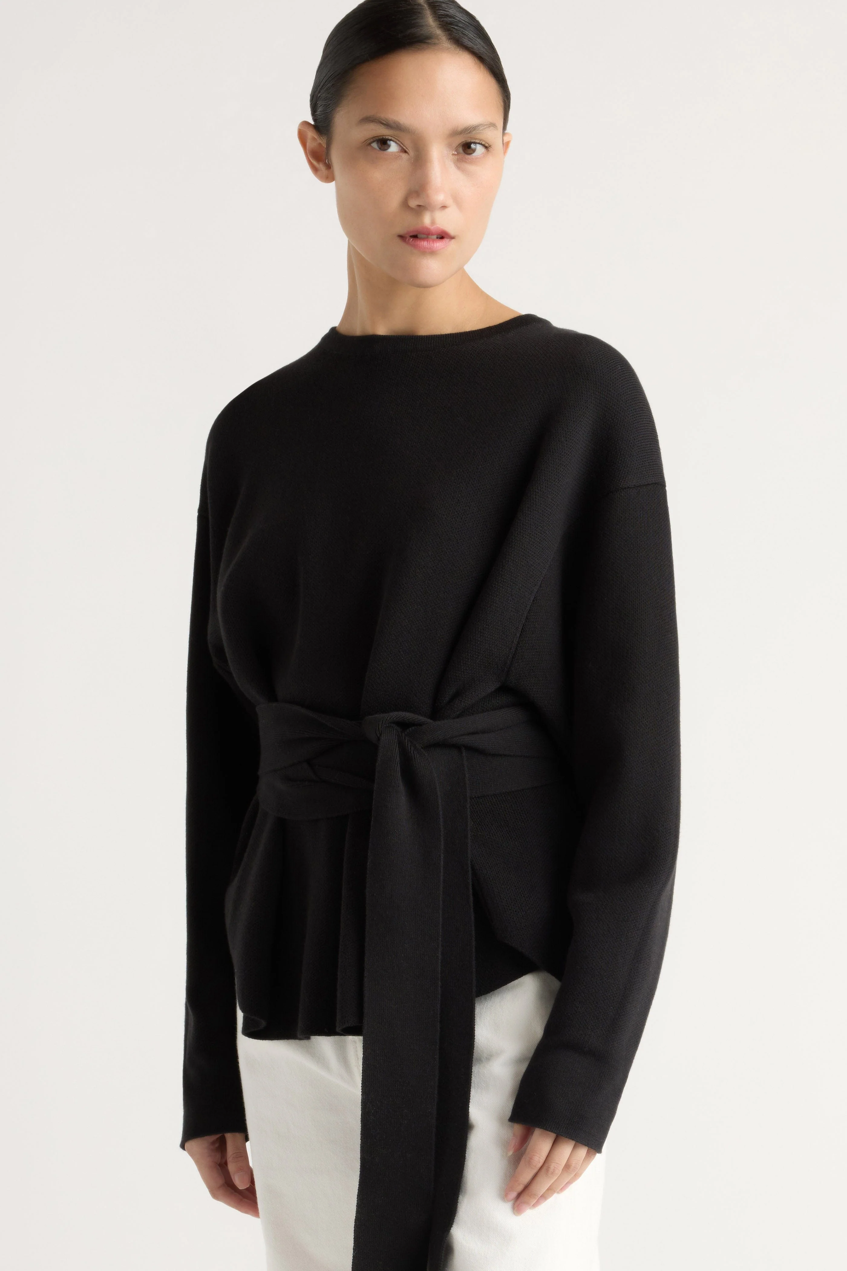 Nara Tie-Front Knit Sweater - Image 4