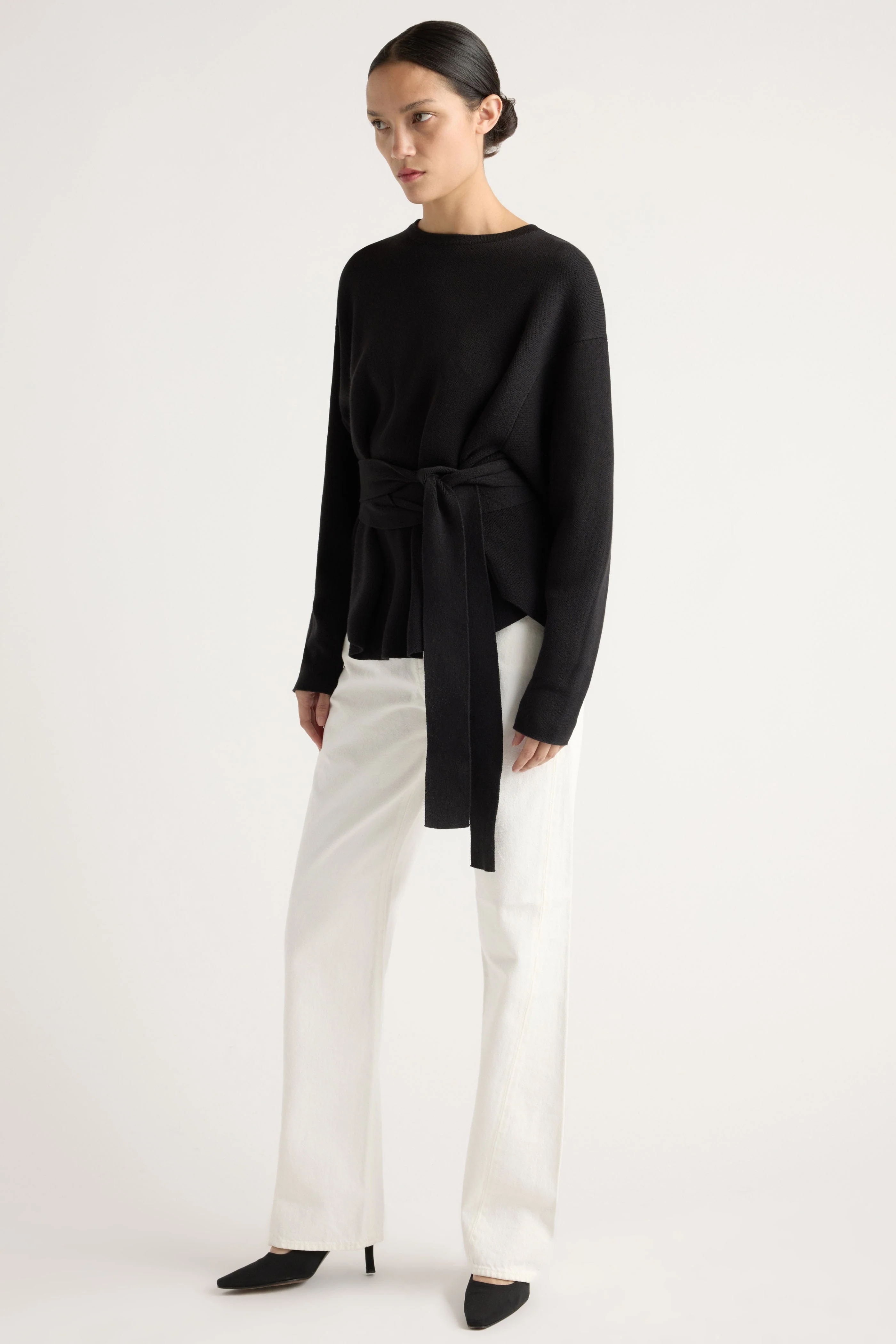 Nara Tie-Front Knit Sweater - Image 5