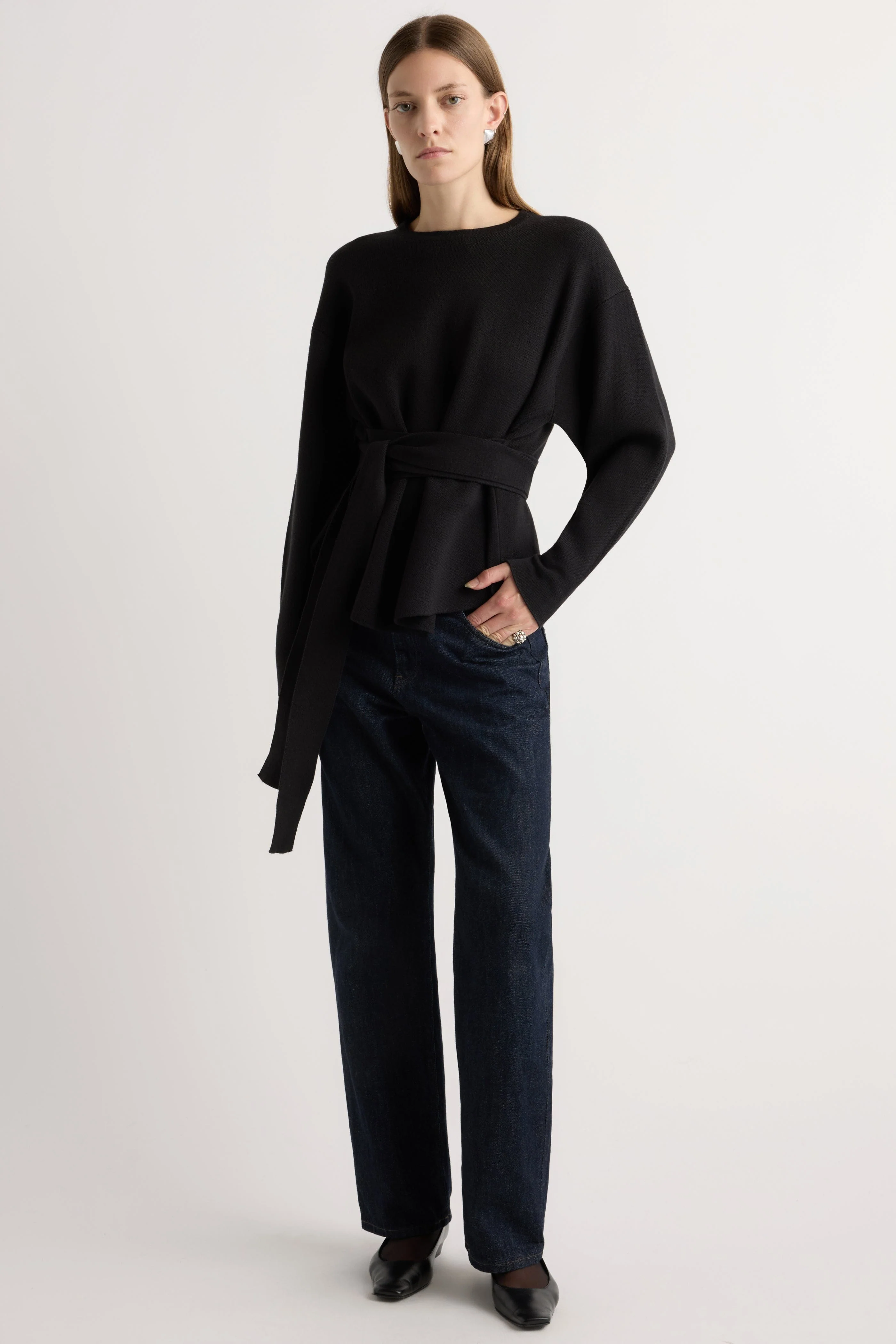 Nara Tie-Front Knit Sweater - Image 7