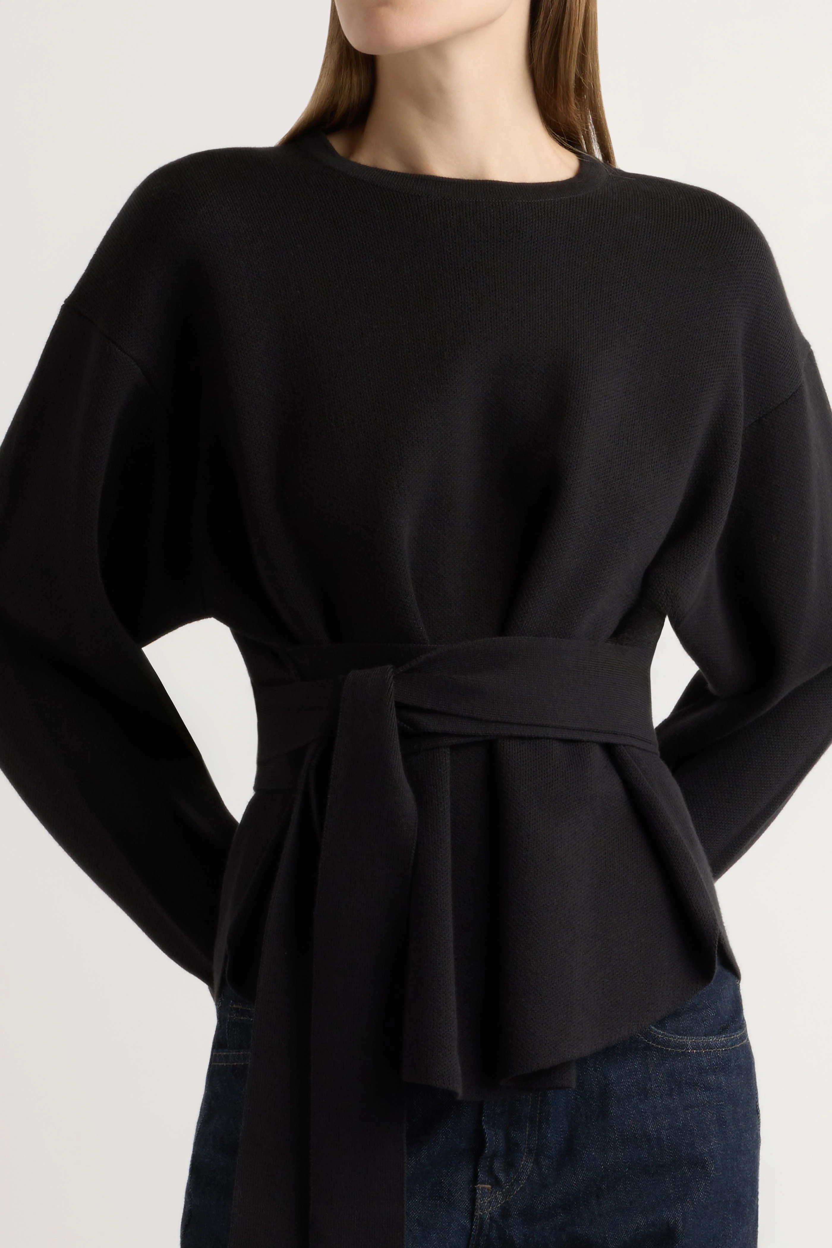 Nara Tie-Front Knit Sweater - Image 8