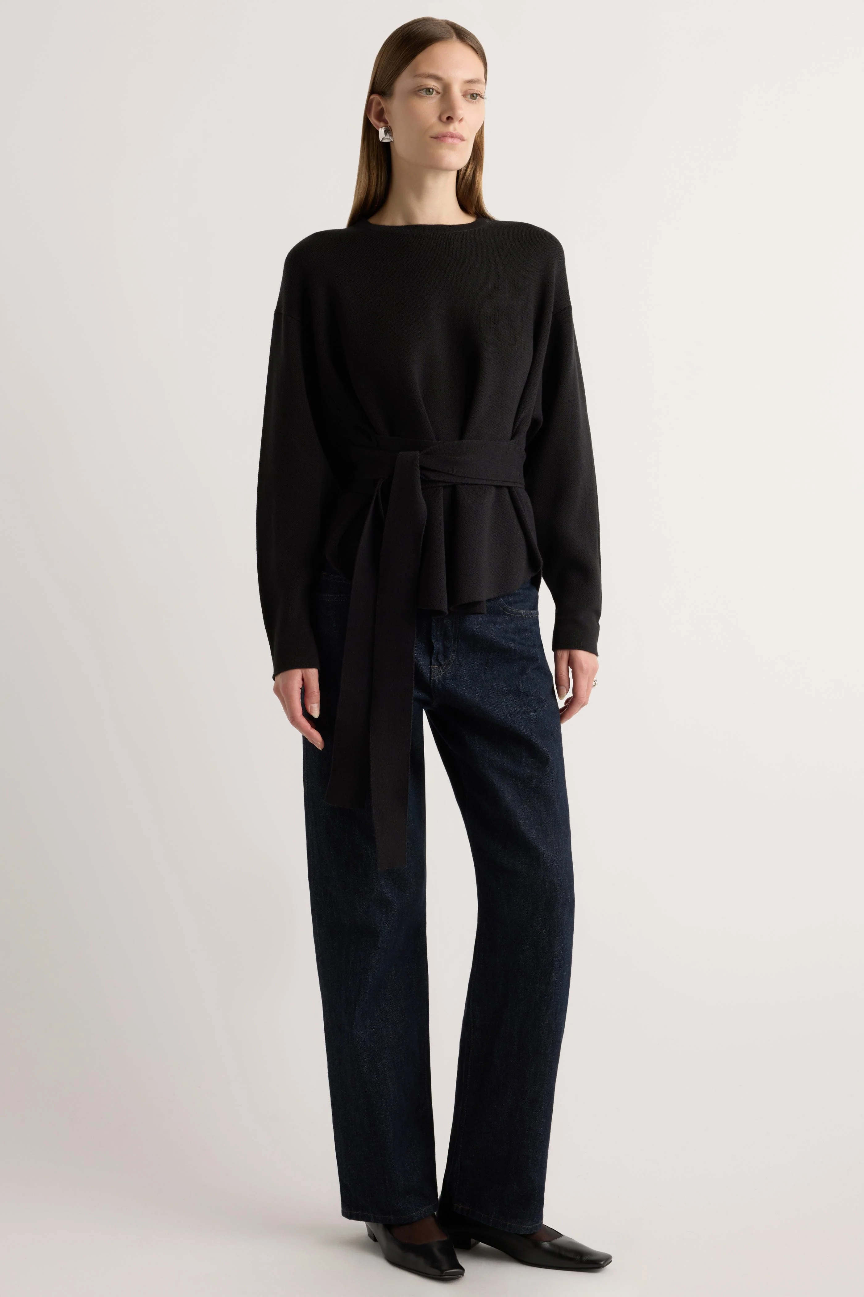 Nara Tie-Front Knit Sweater - Image 9