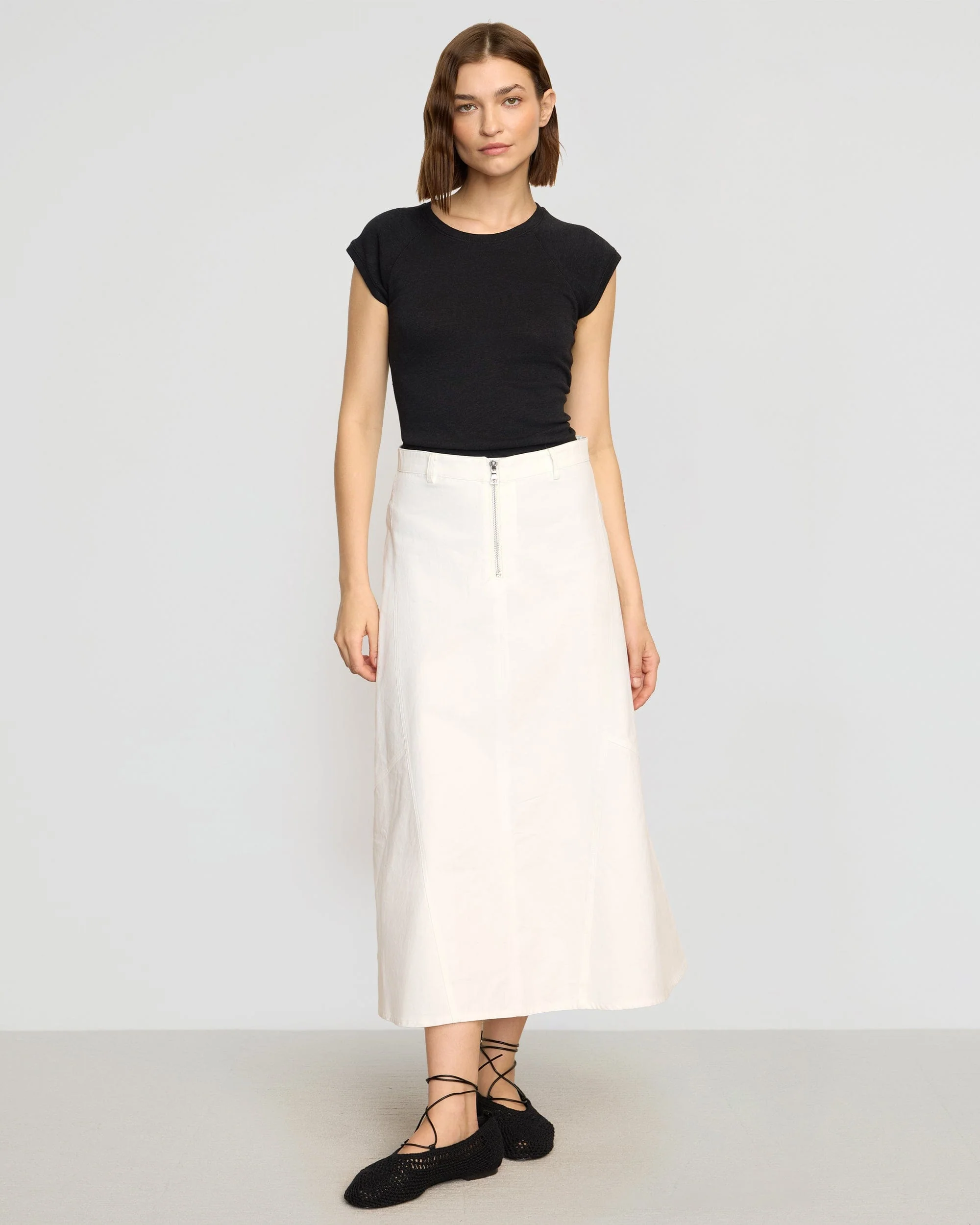 Nava Cotton Twill Flared Skirt - Image 6