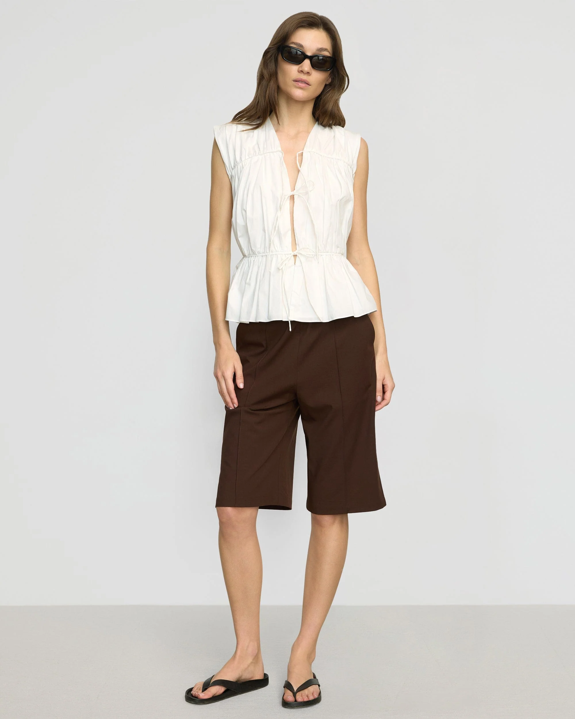 Neha Tie-Front Organic Cotton Blouse - Image 4