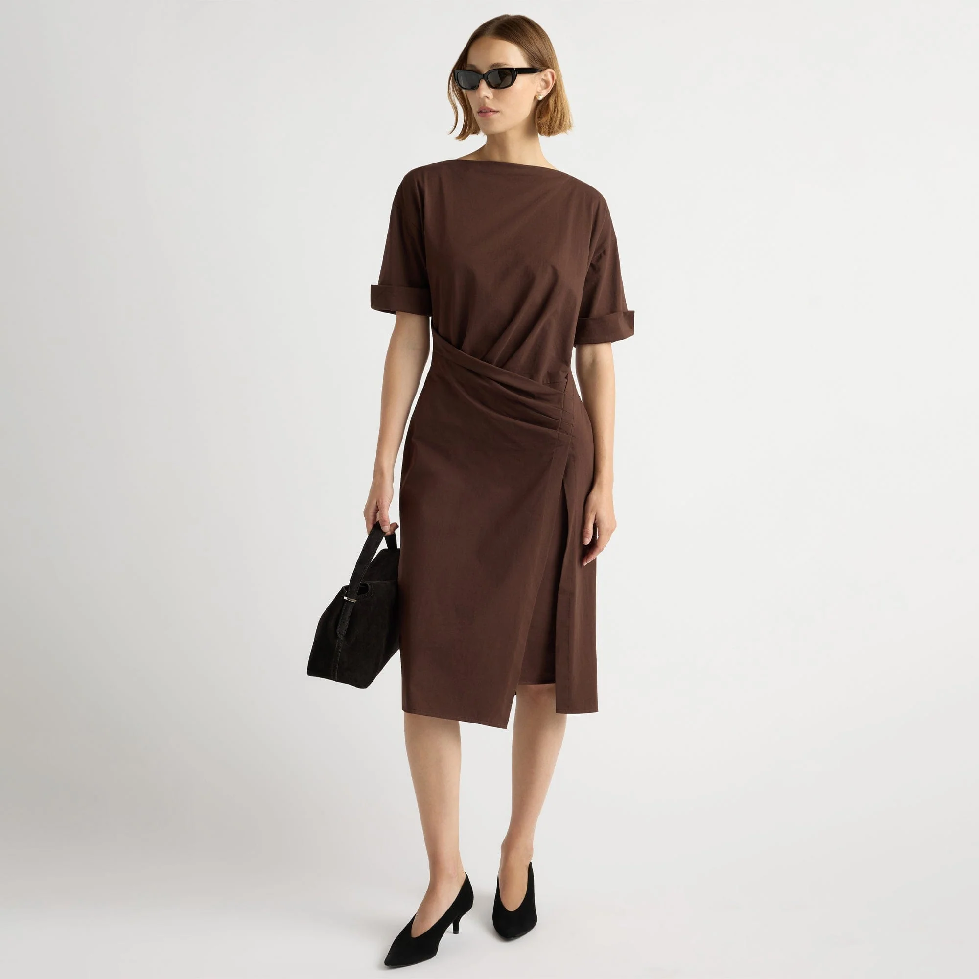 Noelle Asymmetric-Wrap Dress
