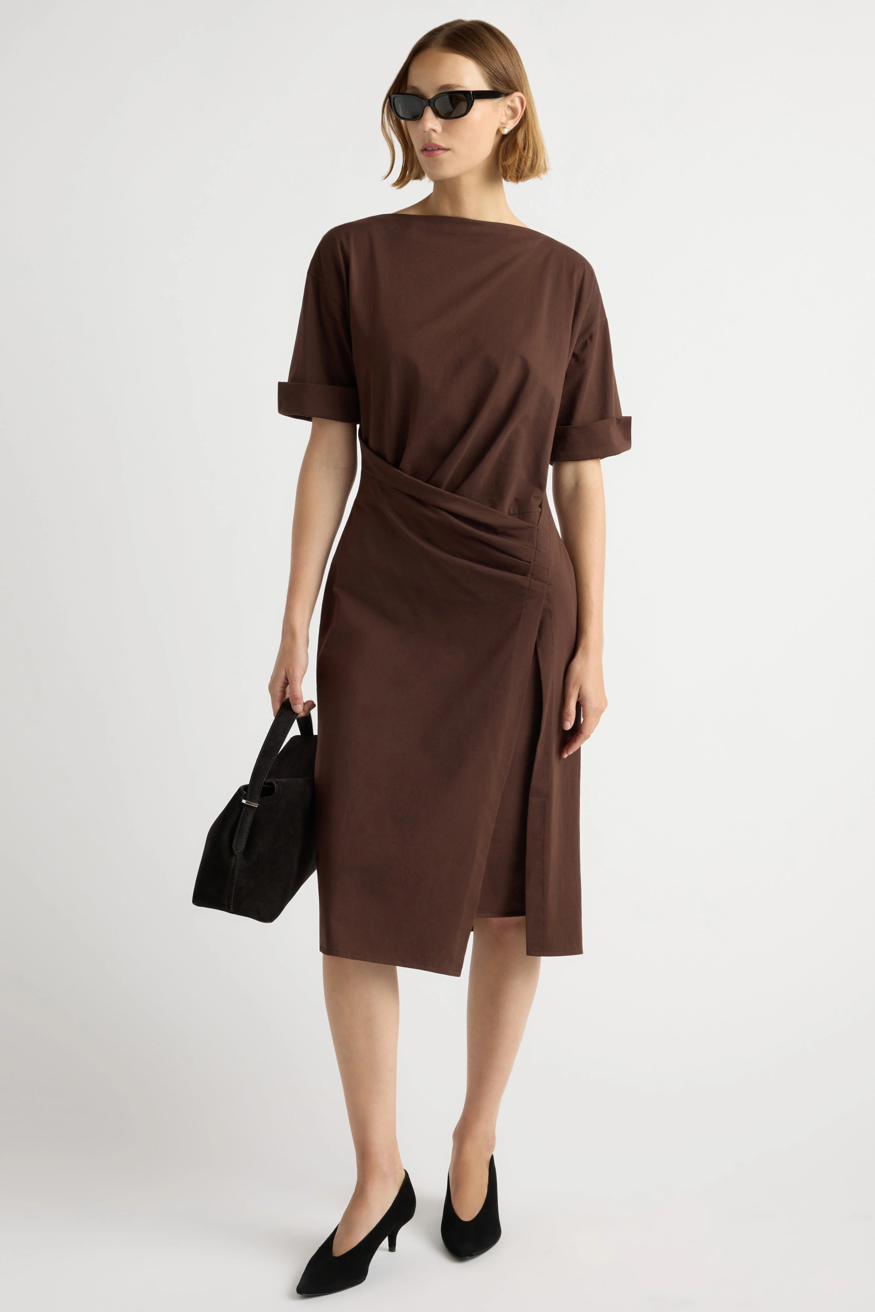 Noelle Asymmetric-Wrap Dress - Image 2