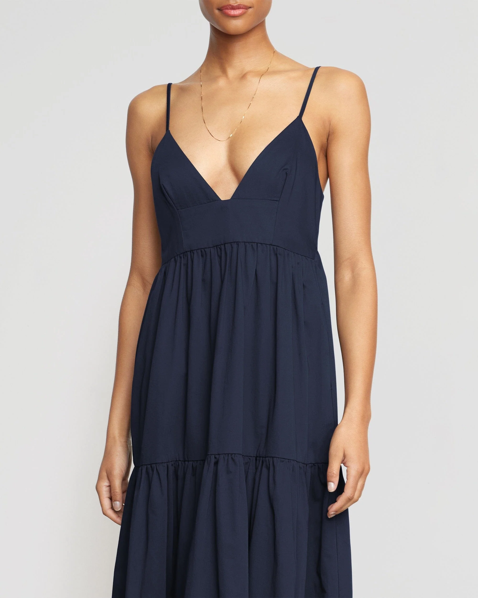 Orchid Sweetheart-Neck Tiered Cotton Maxi Dress - Image 6