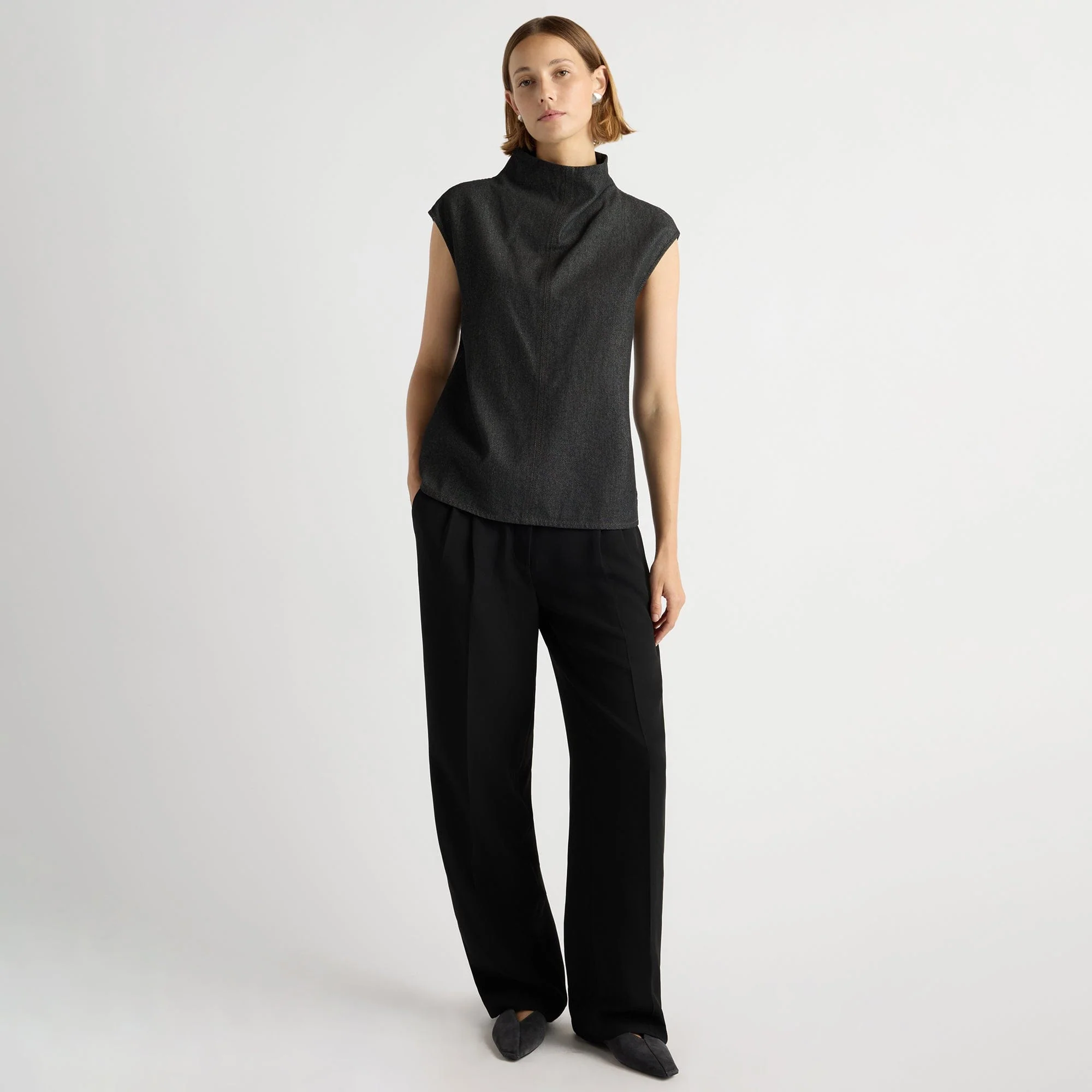 Orion Double-Pleated Tailored Pant