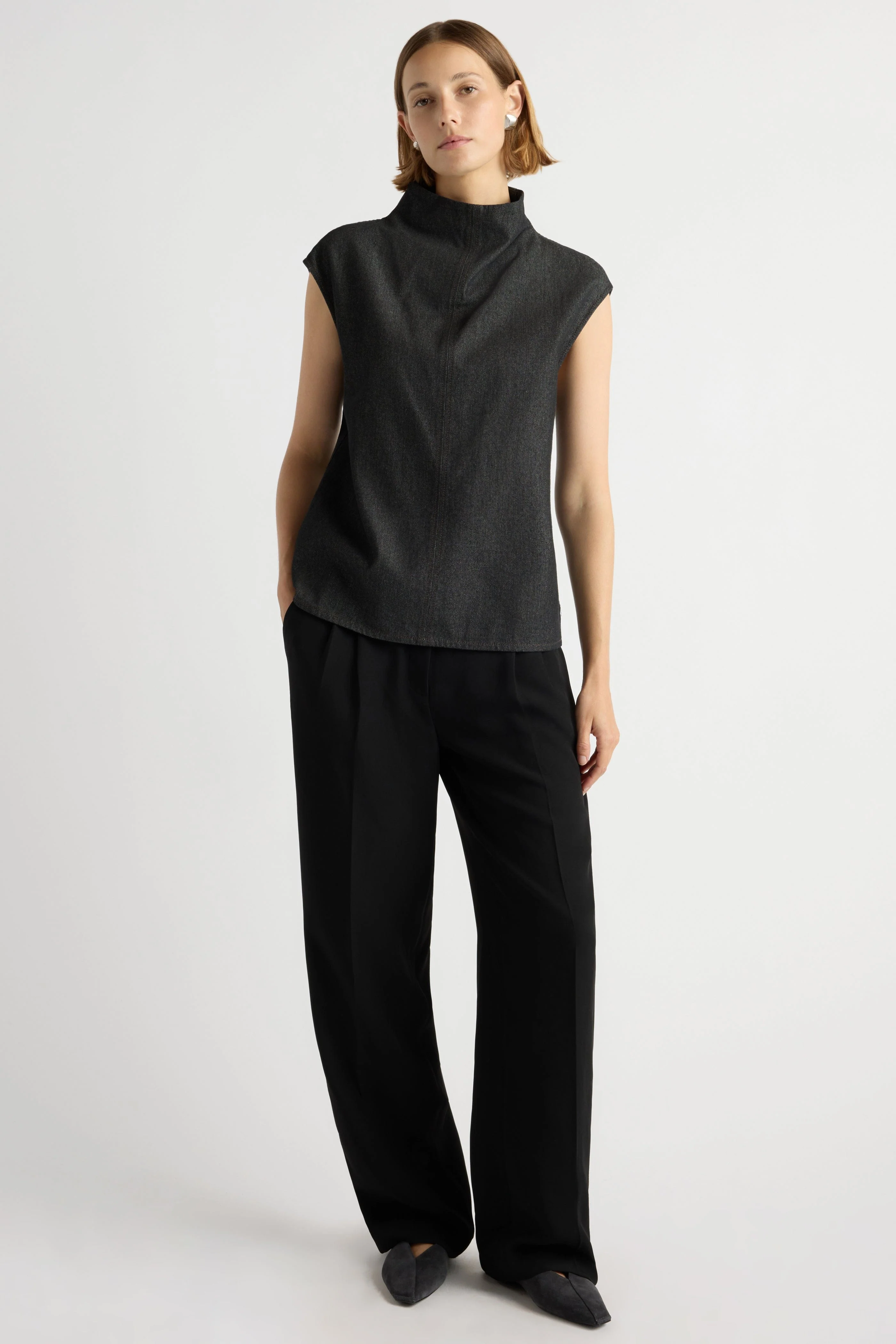 Orion Double-Pleated Tailored Pant - Image 2