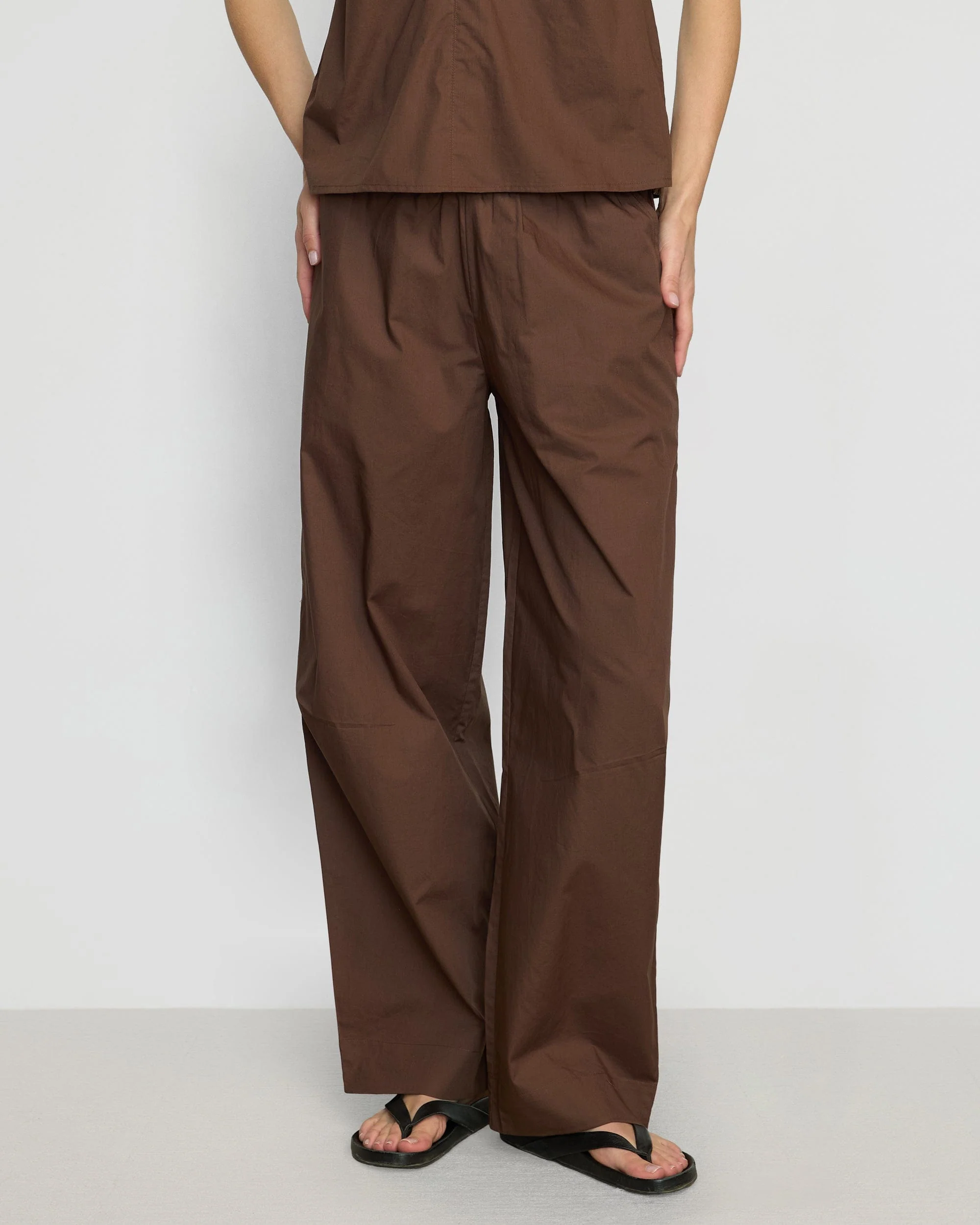 Paula Smocked-Waist Organic Cotton Pant - Image 3