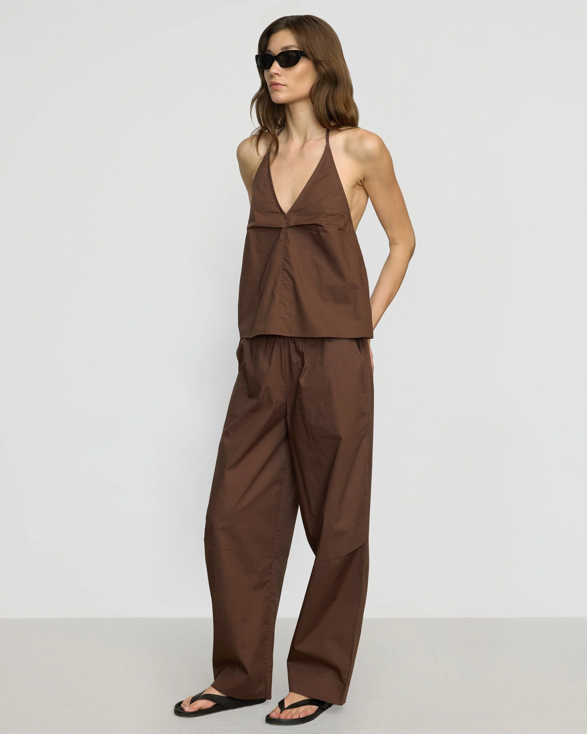 Paula Smocked-Waist Organic Cotton Pant - Image 4