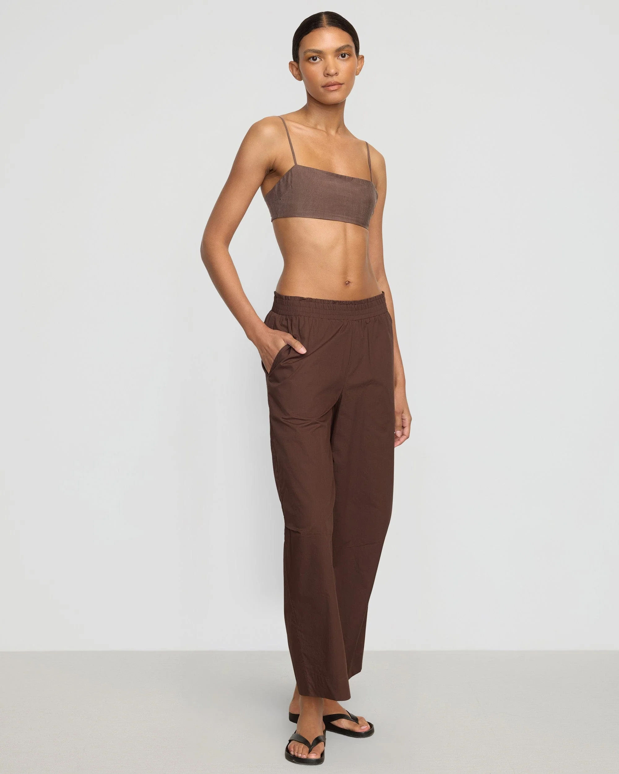 Paula Smocked-Waist Organic Cotton Pant - Image 6