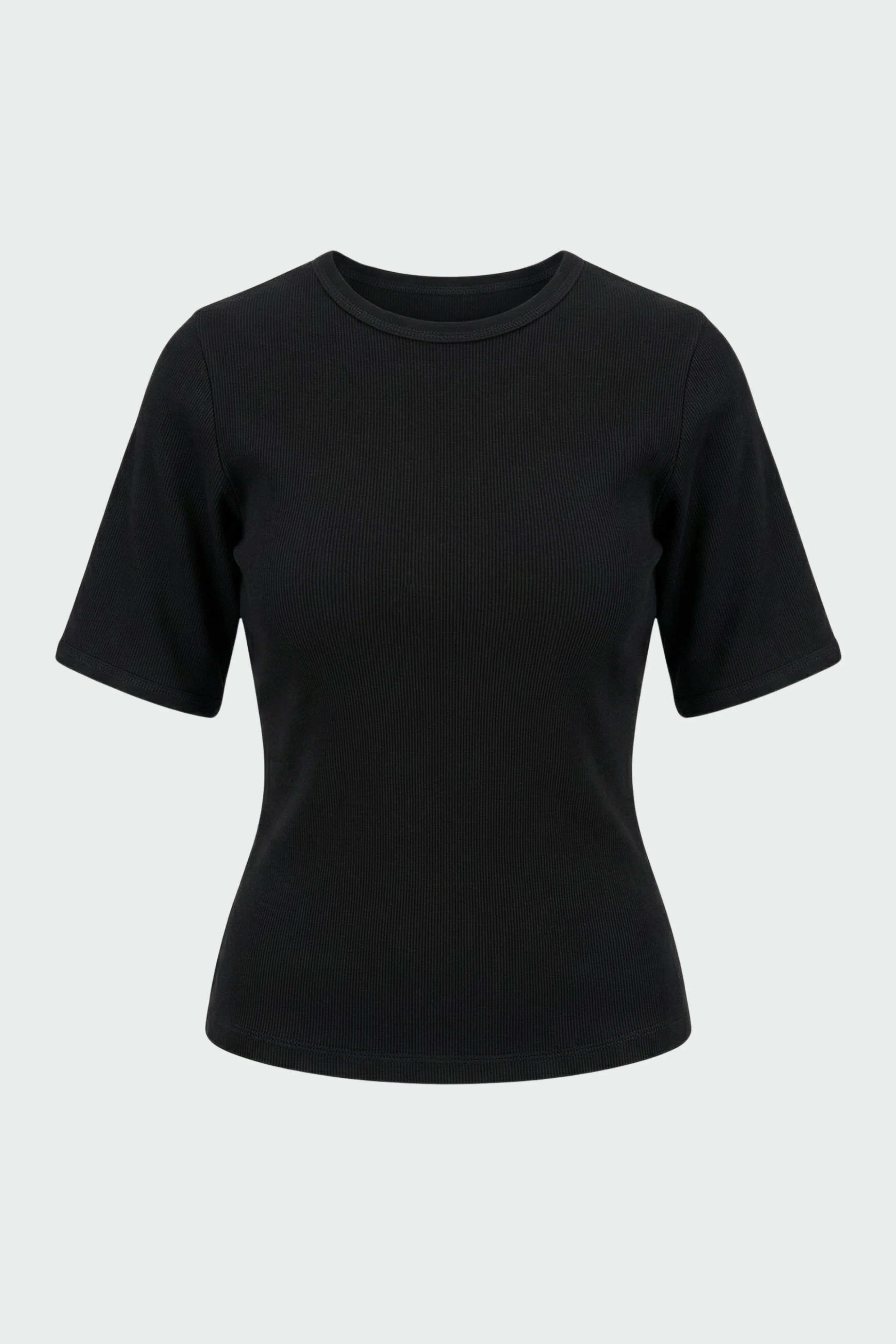 Reanne Ribbed Sculpted Crew-Neck Tee - Image 7