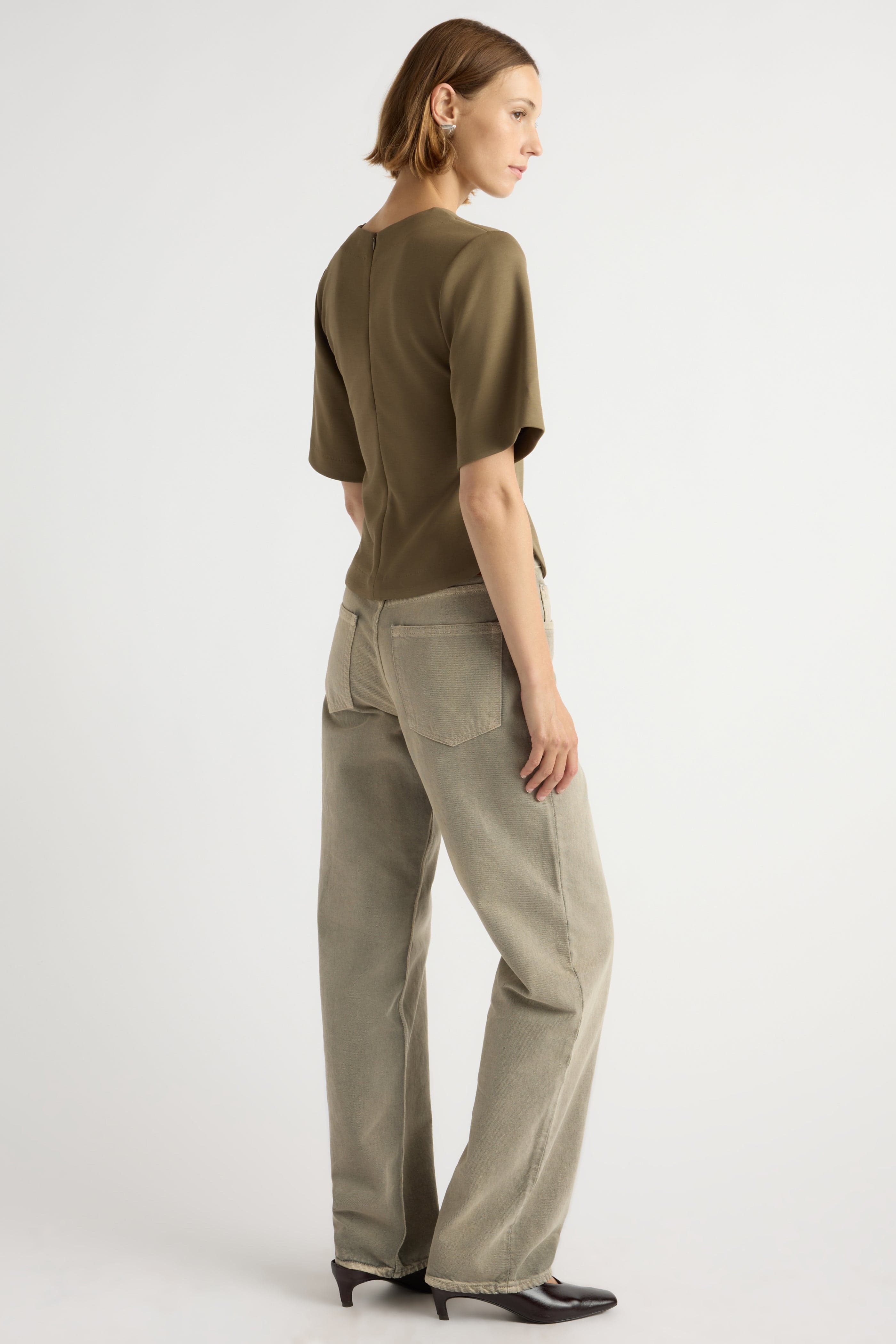 Reem Sculpted Curved-Hem Tee - Image 6