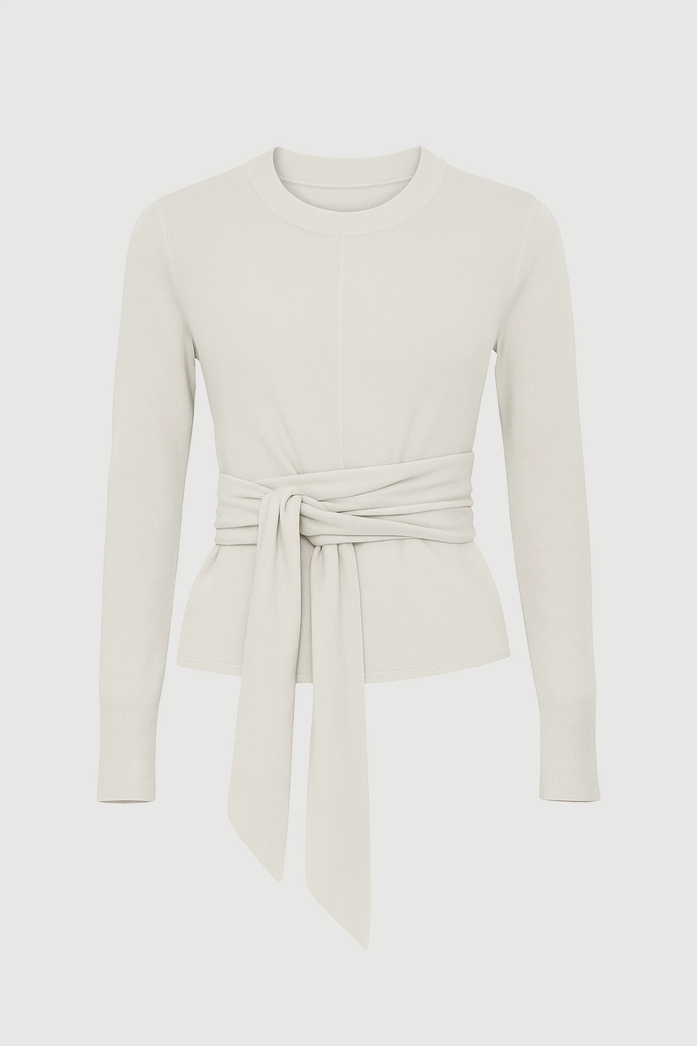 Robin Tie-Front Tencel-Wool Sweater - Image 8