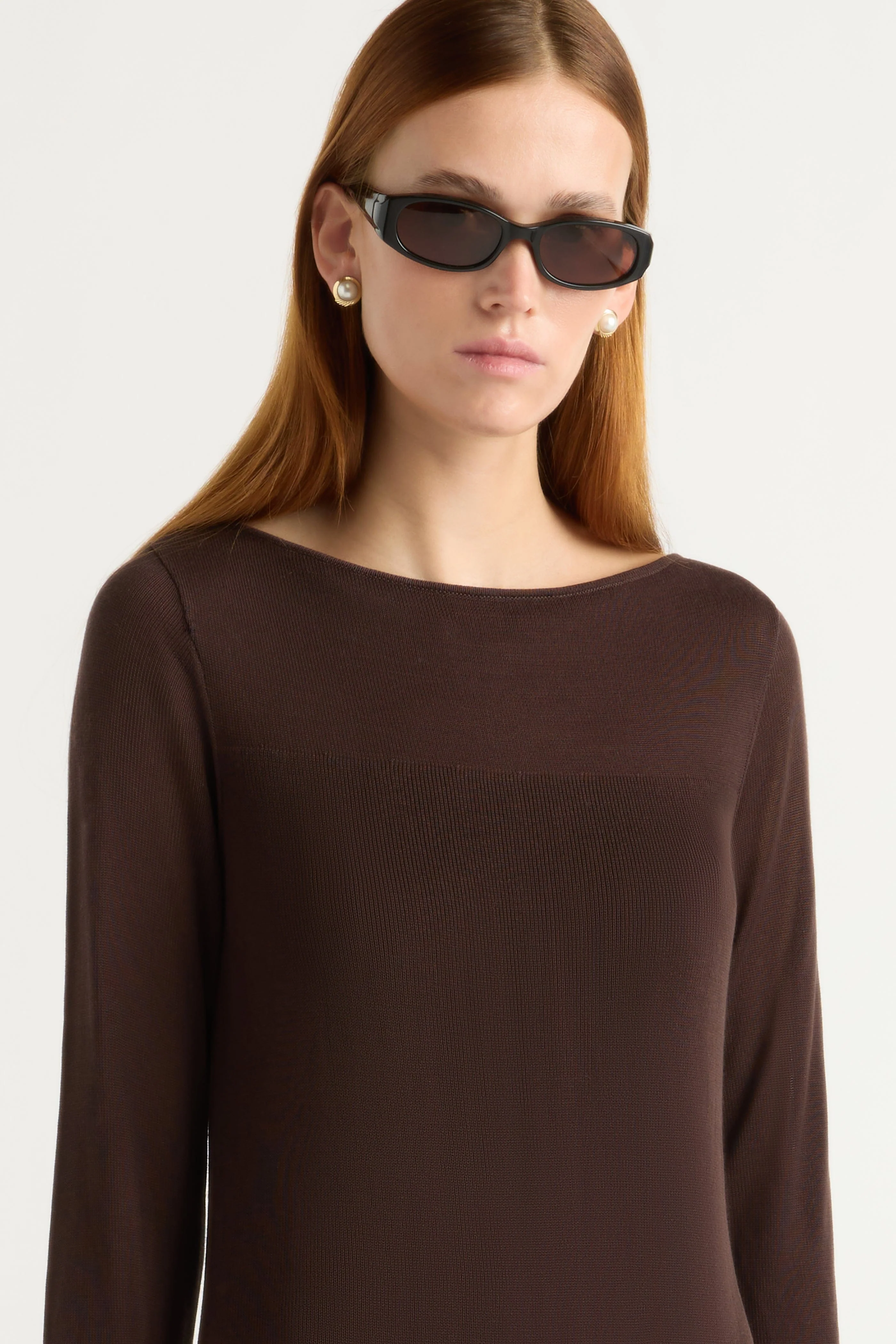 Rosalynn Semi-Sheer Tencel-Blend Knit Dress - Image 5