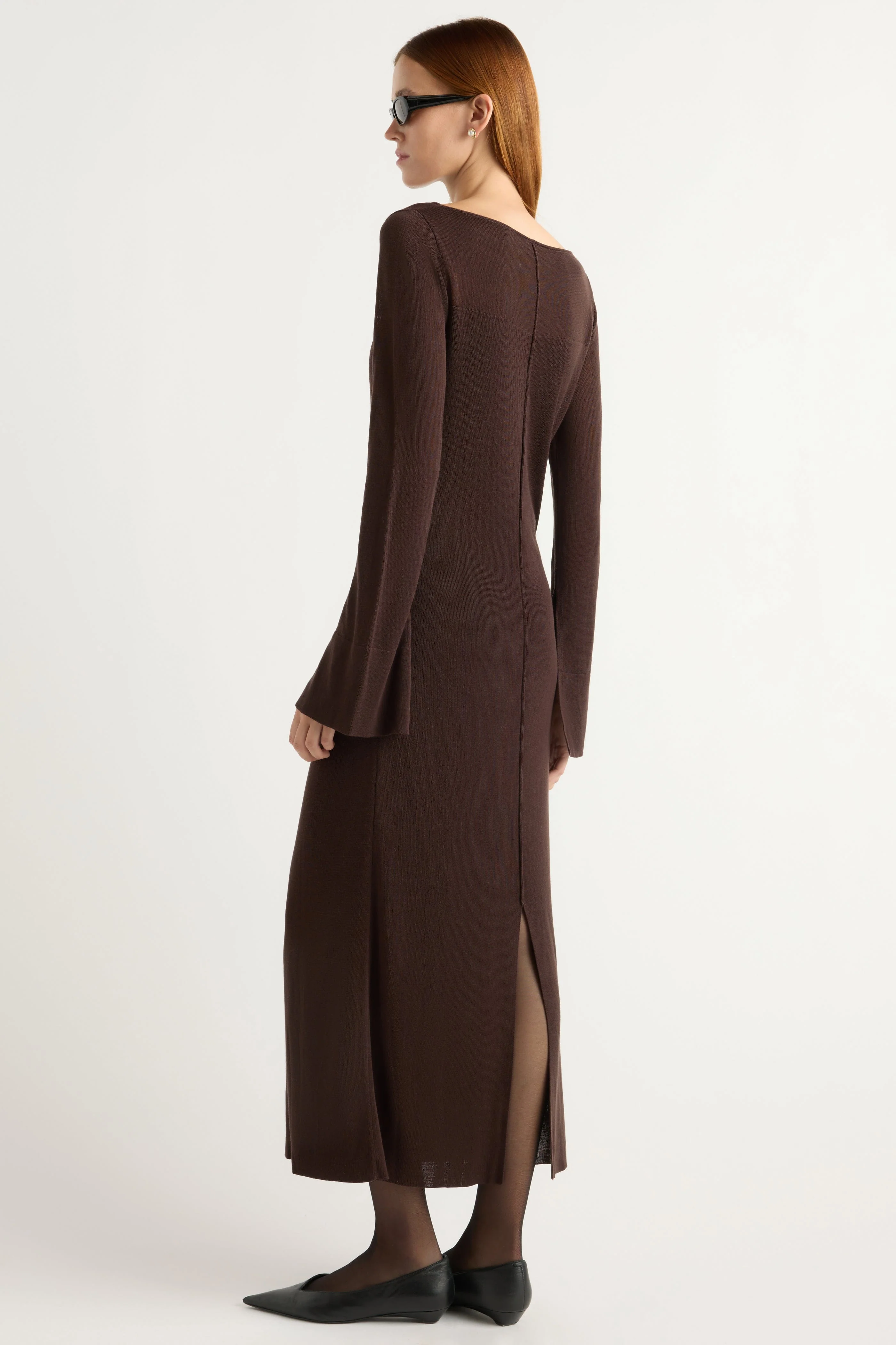 Rosalynn Semi-Sheer Tencel-Blend Knit Dress - Image 6