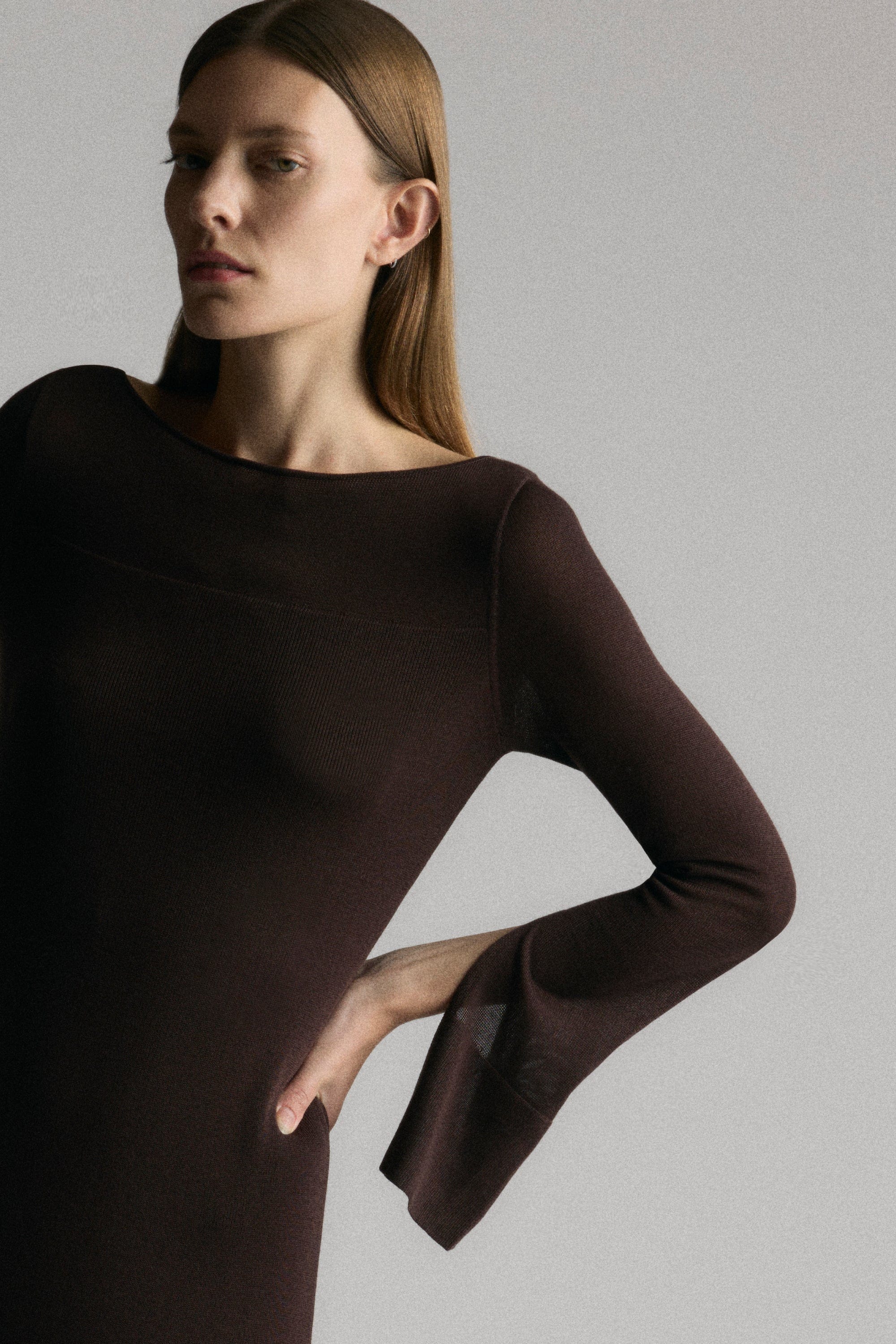 Rosalynn Semi-Sheer Tencel-Blend Knit Dress - Image 7