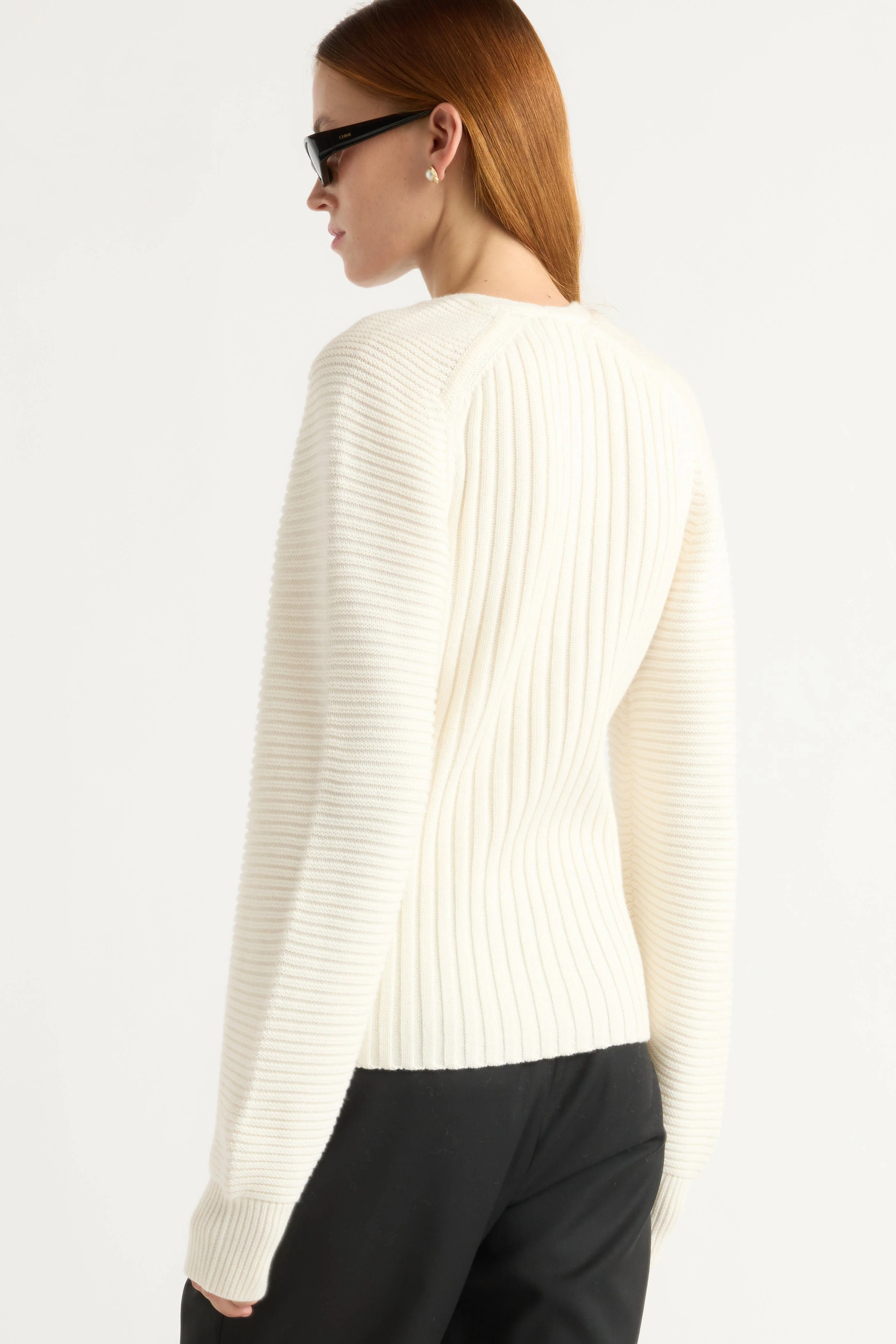 Sanne Ottoman-Knit V-Neck Sweater - Image 6