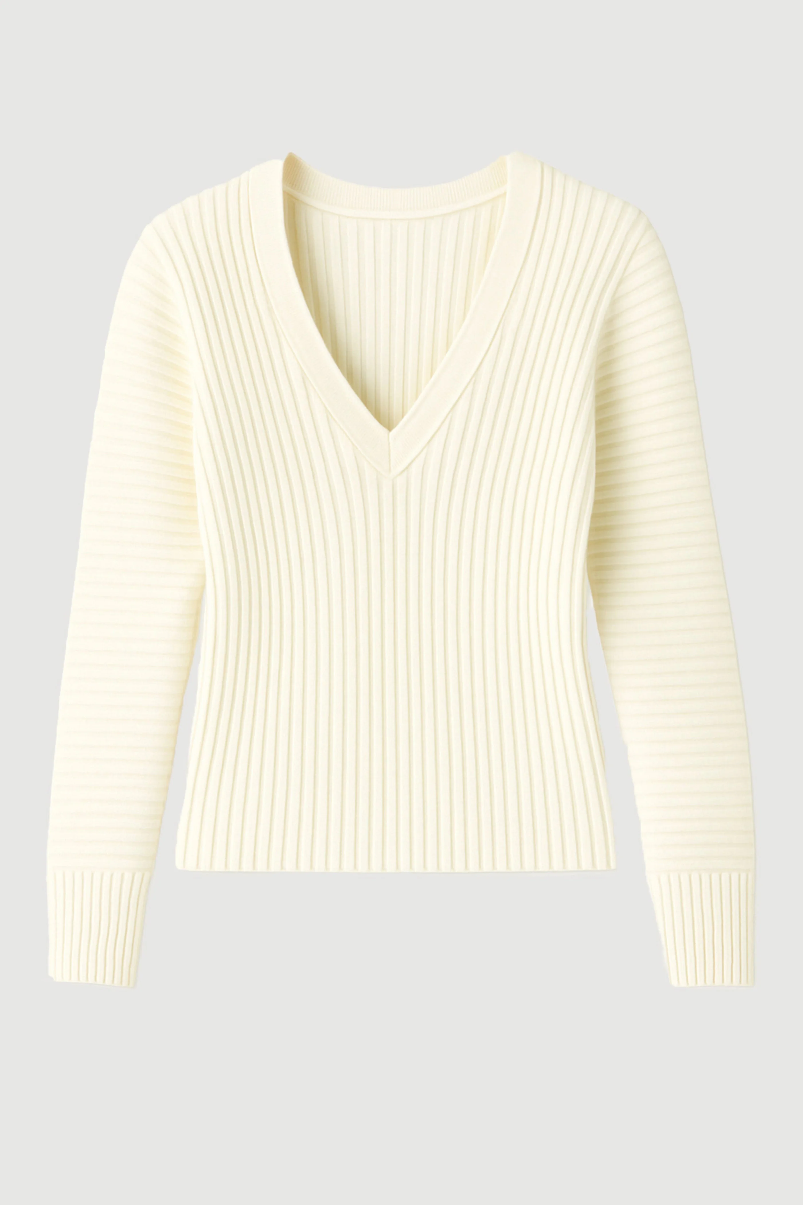 Sanne Ottoman-Knit V-Neck Sweater - Image 7