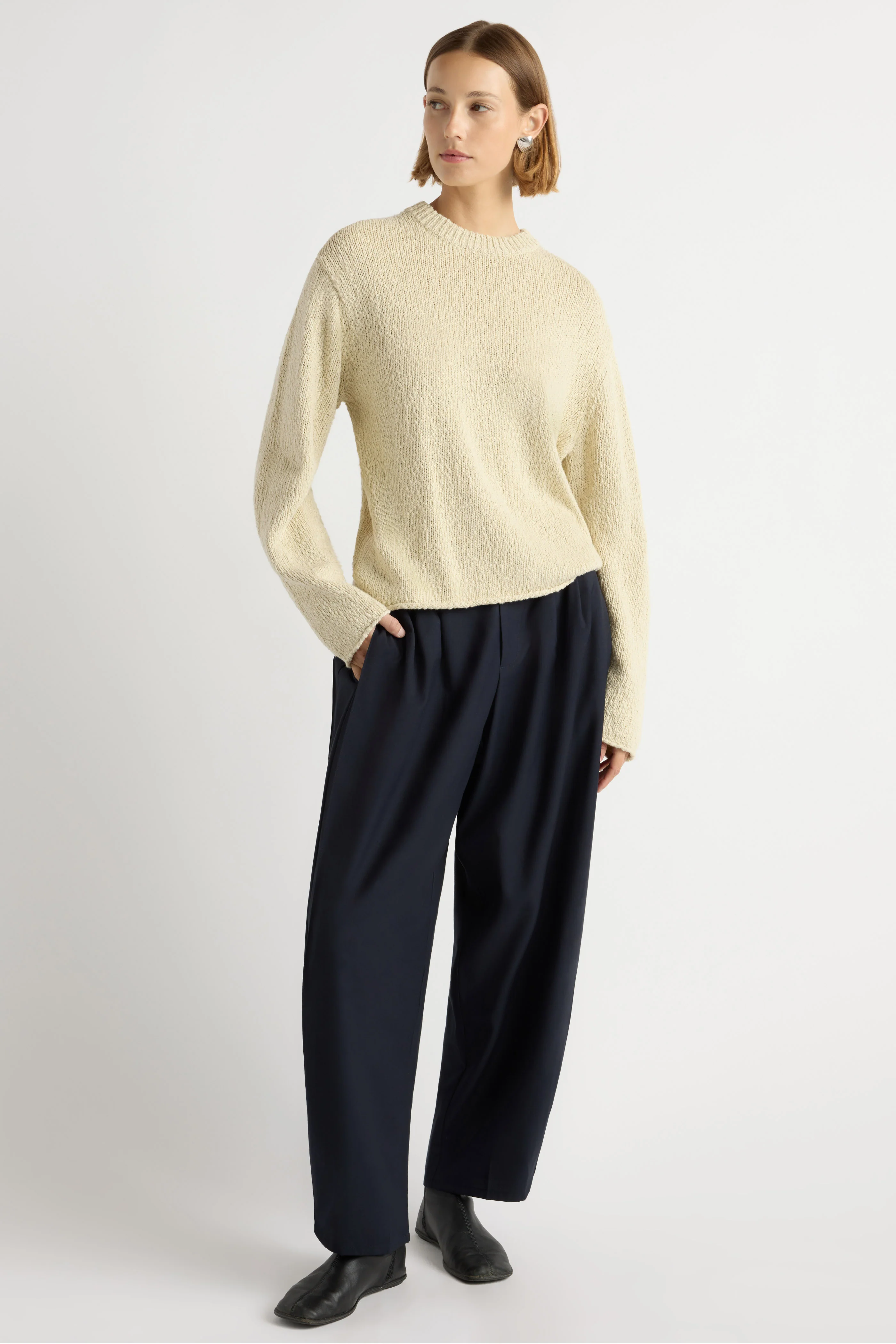 Sonya Textured Organic Cotton Sweater - Image 3