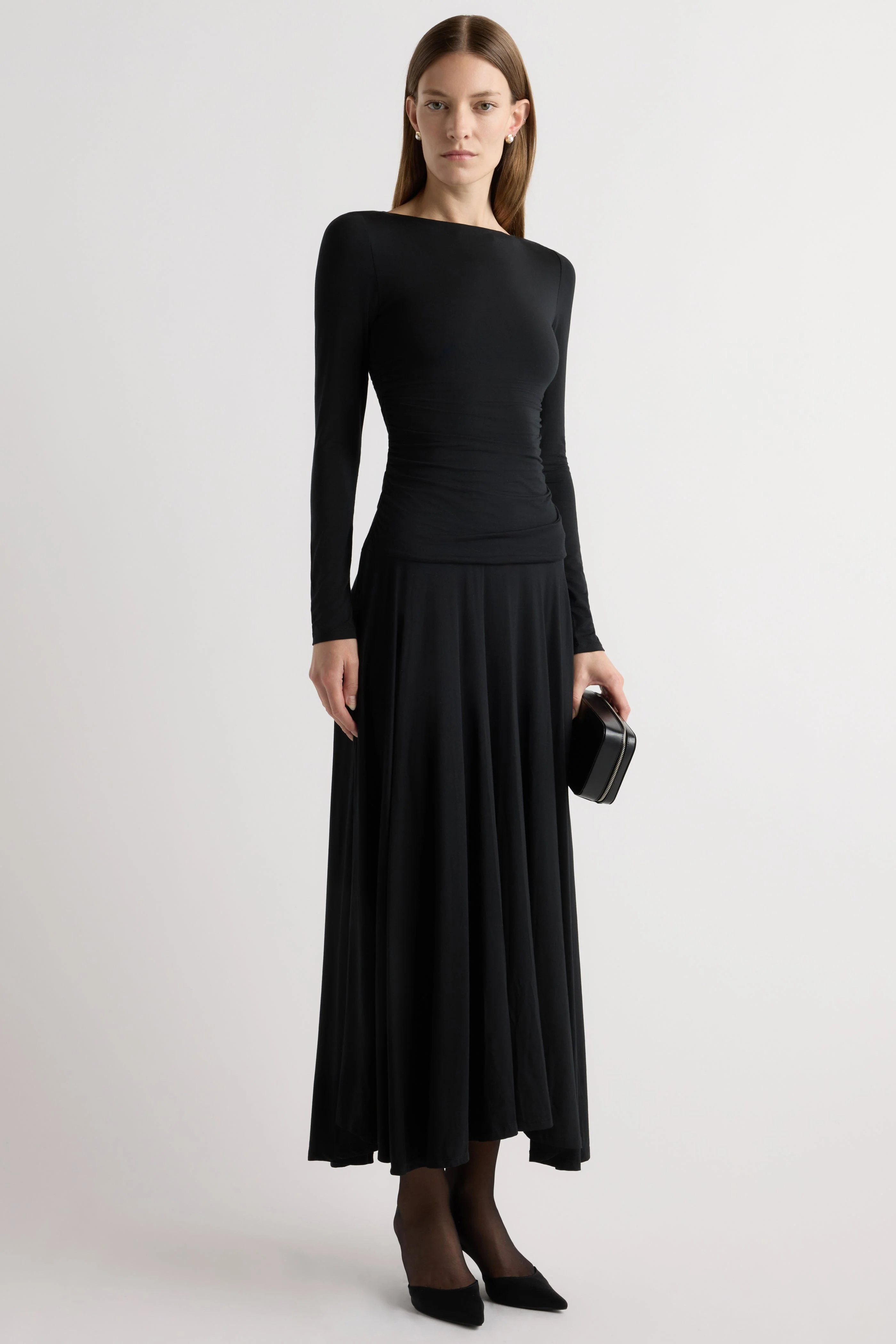 Tamryn Ruched Drop-Waist Dress - Image 2