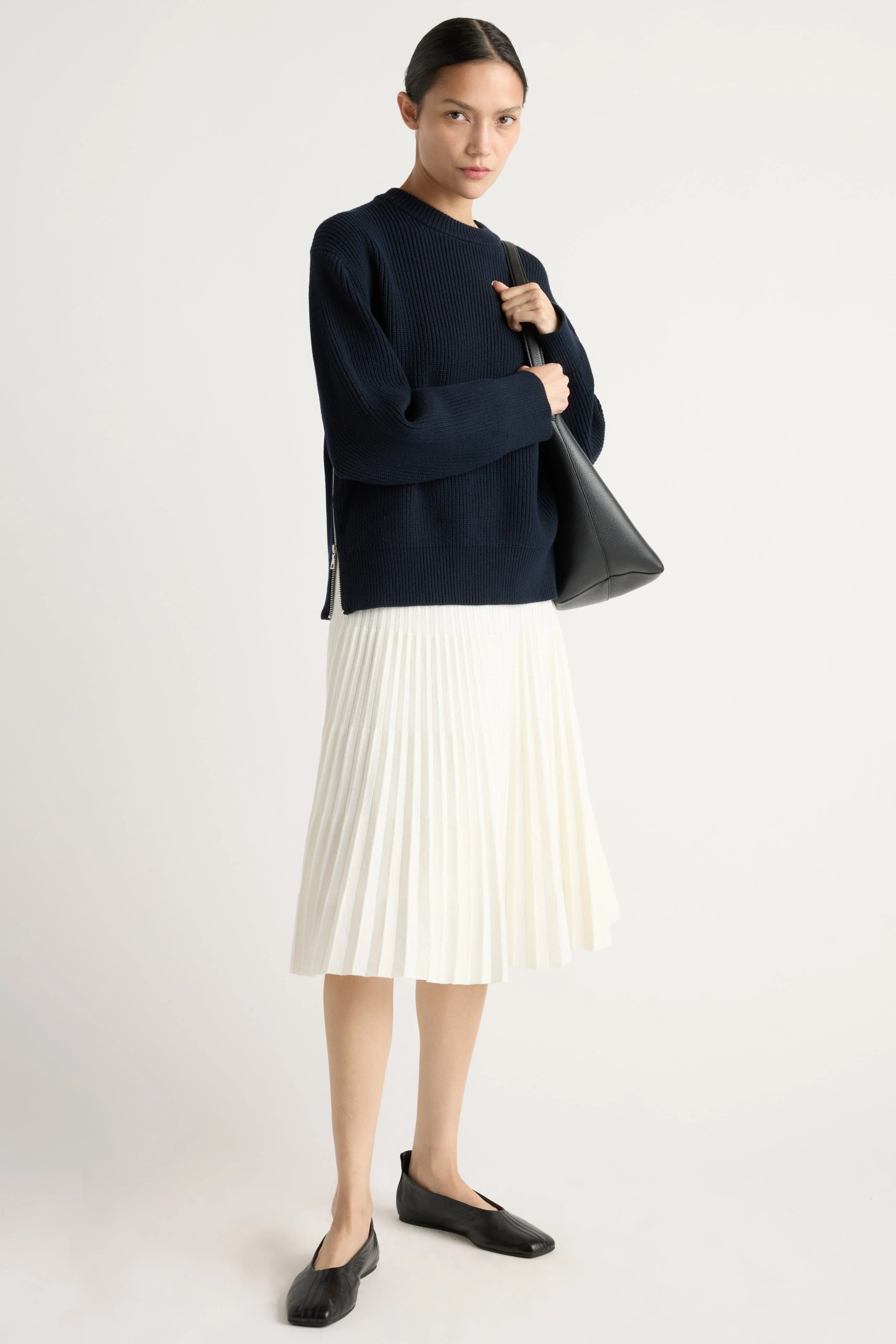 Tate Organic Cotton Side-Zip Sweater - Image 3