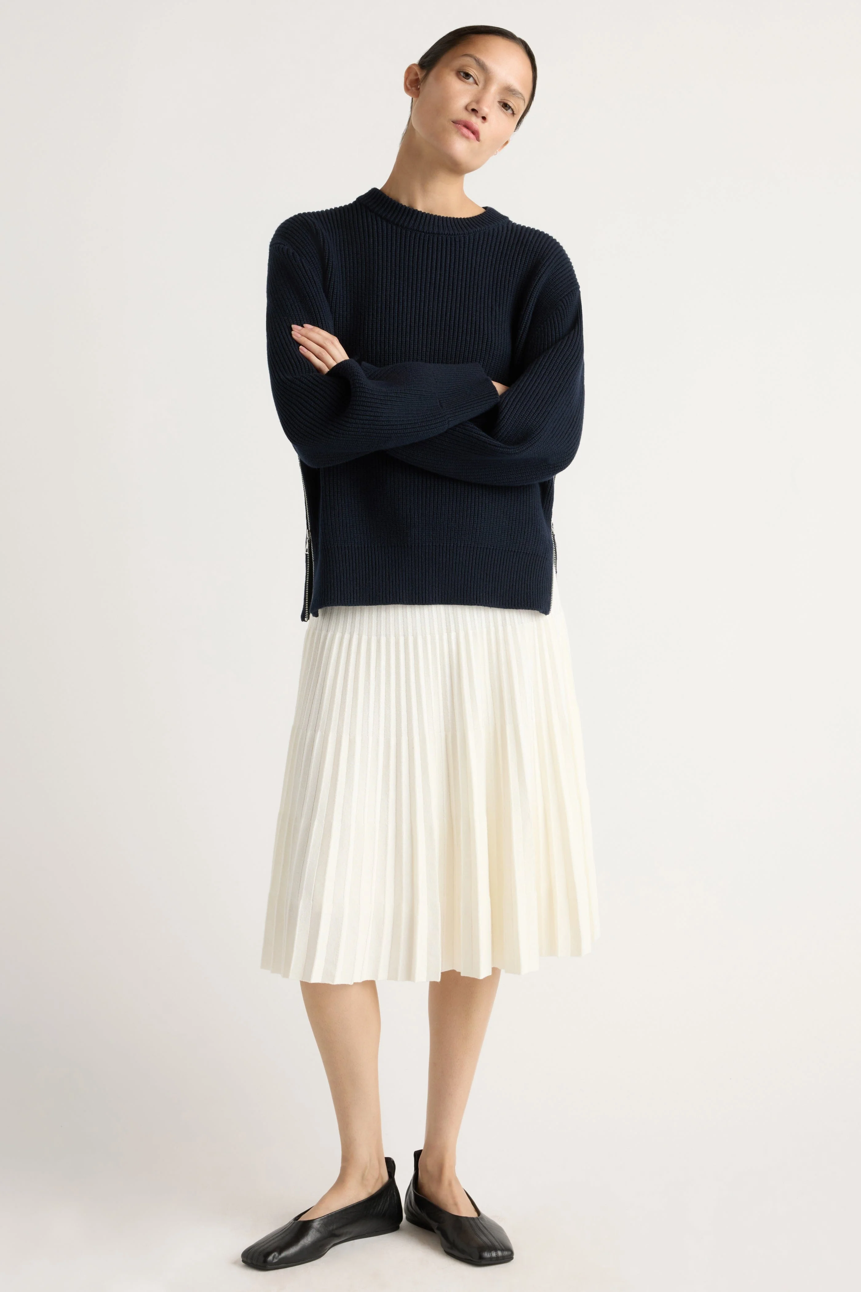 Tate Organic Cotton Side-Zip Sweater - Image 5