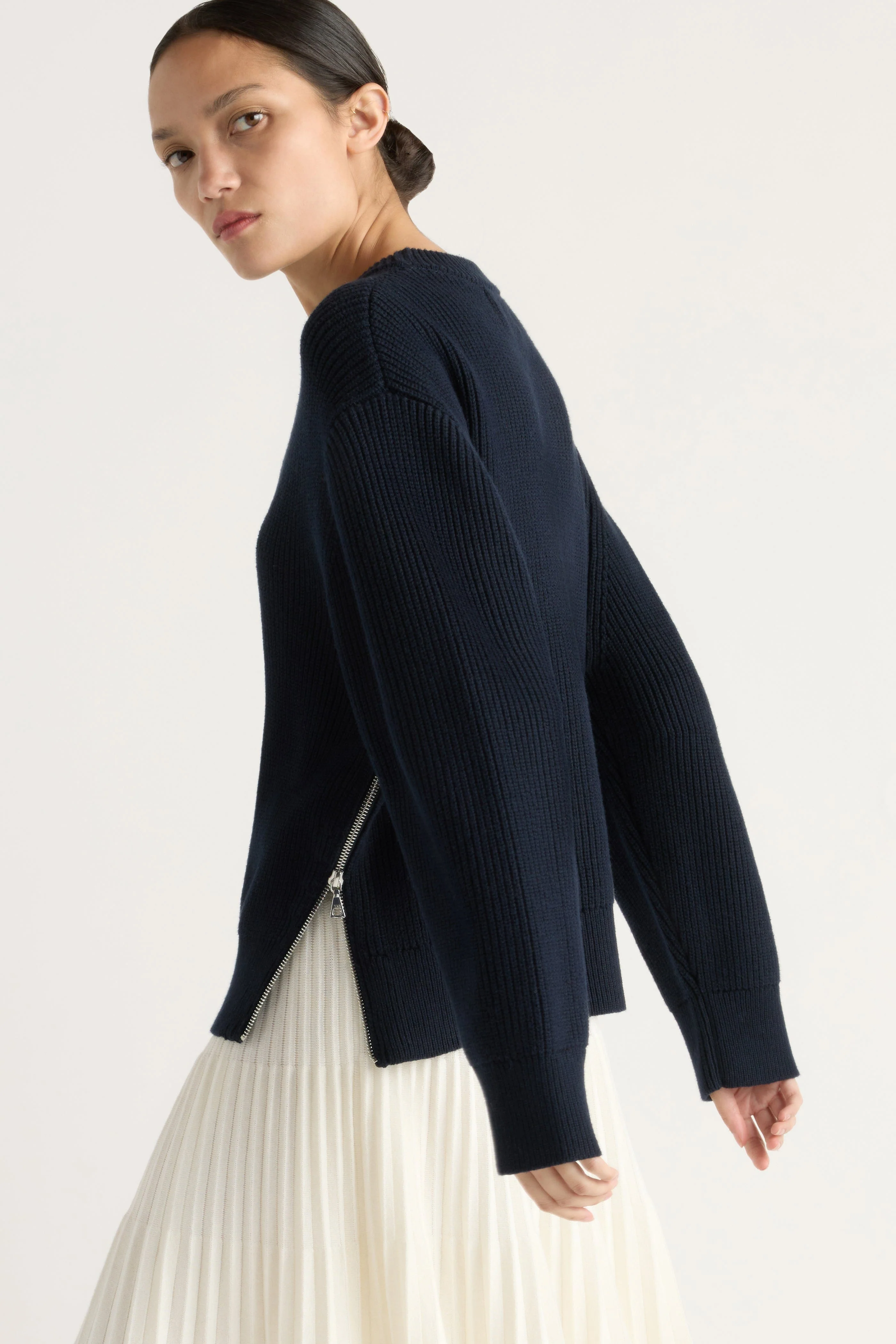 Tate Organic Cotton Side-Zip Sweater - Image 6