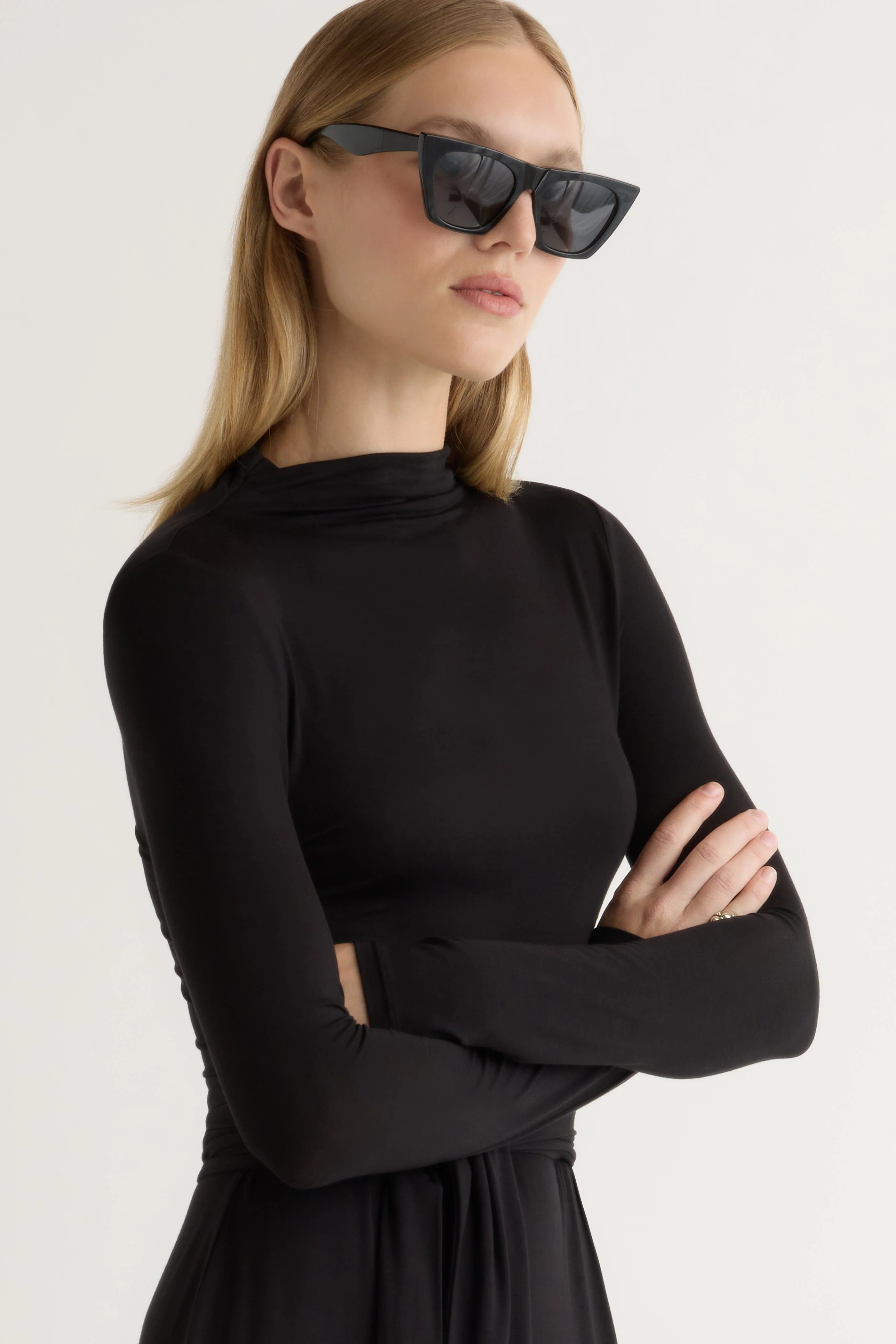 Vero Tie-Front Long-Sleeve Dress - Image 5
