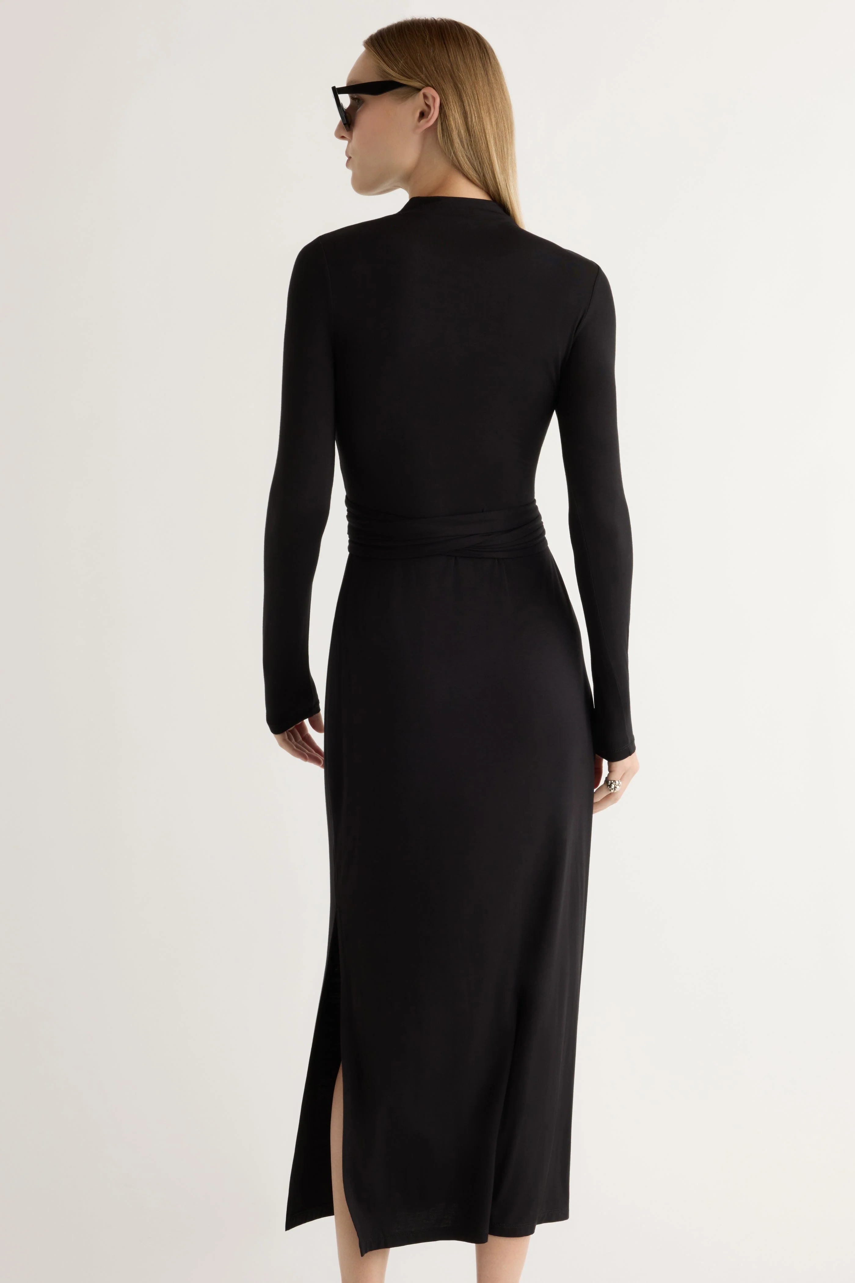 Vero Tie-Front Long-Sleeve Dress - Image 6
