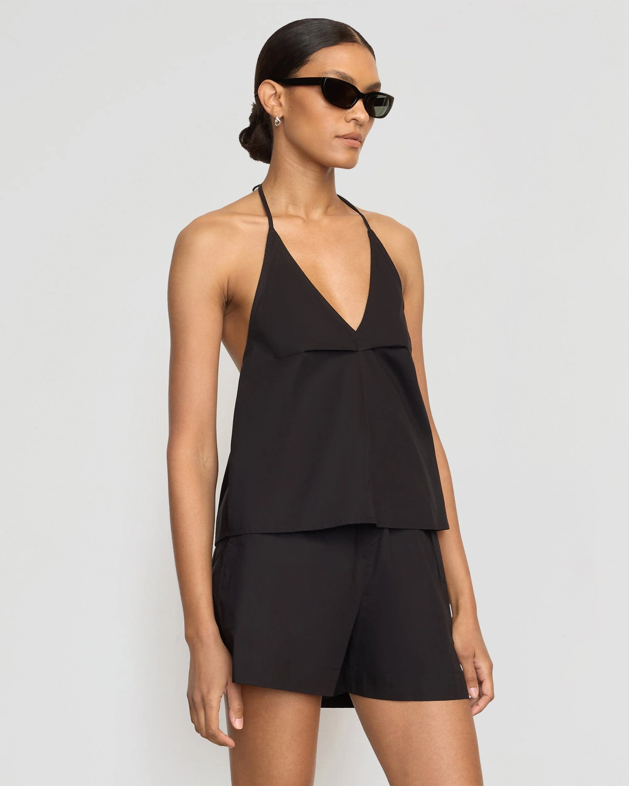 Vesna Organic Cotton V-Neck Halter Top - Image 2