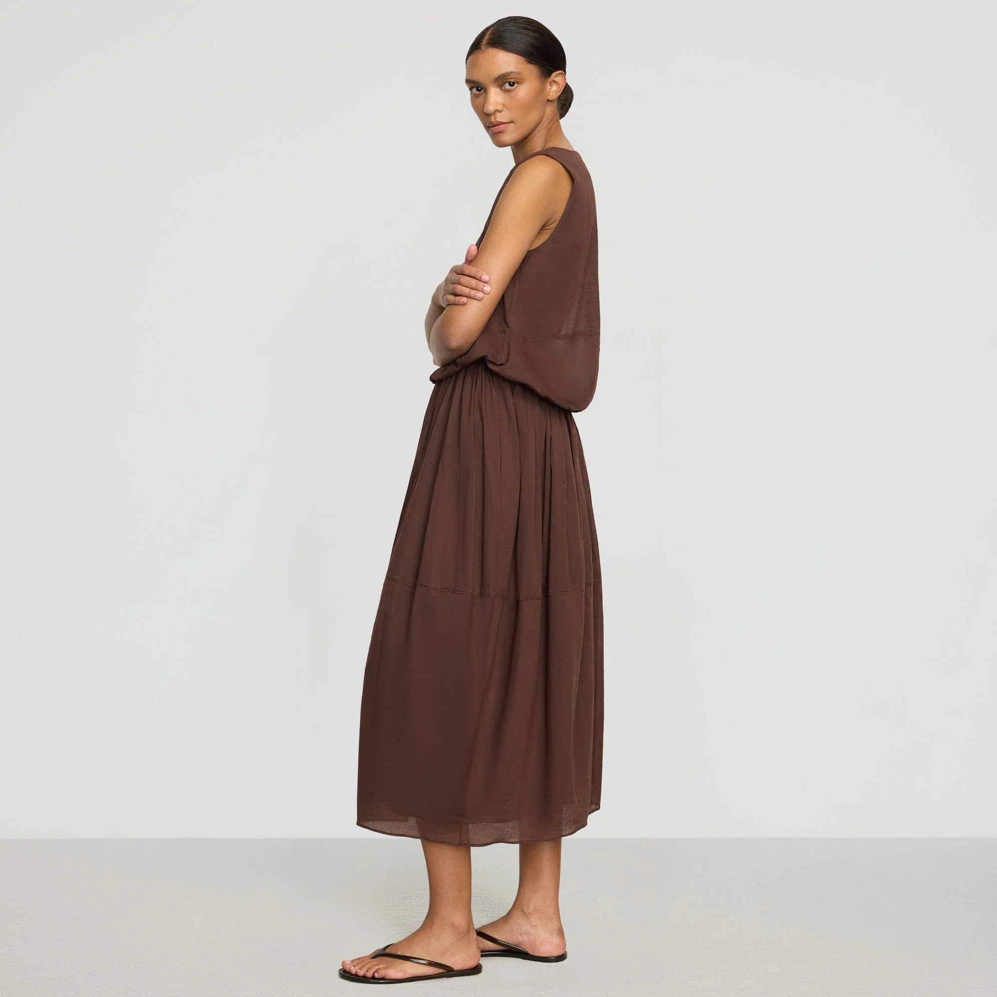Volta Tiered Organic Cotton Dress