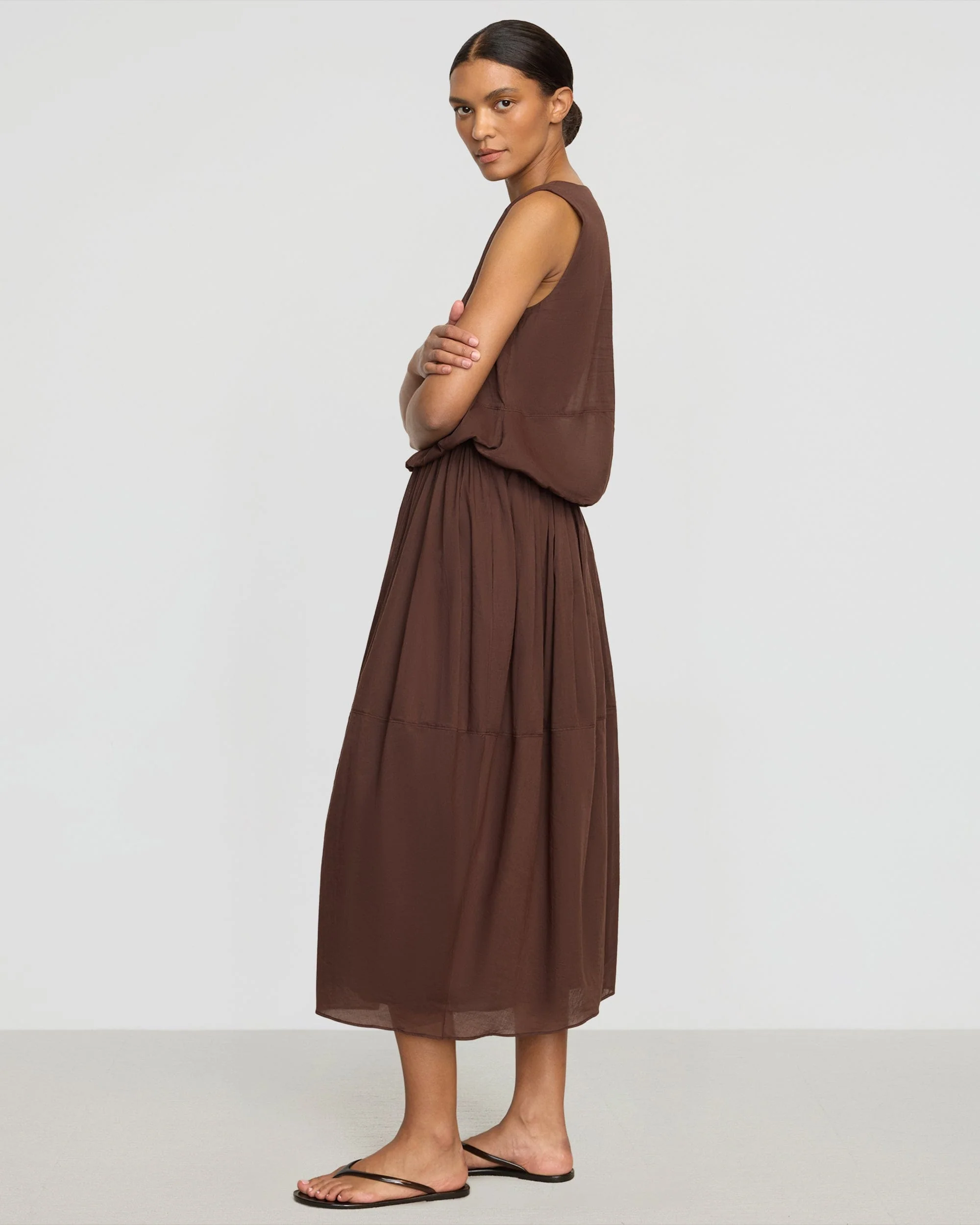 Volta Tiered Organic Cotton Dress - Image 2