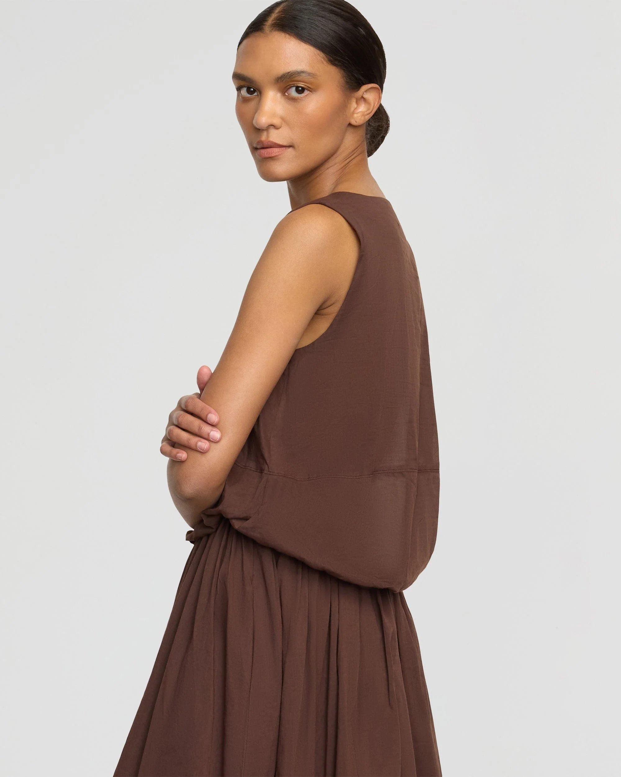 Volta Tiered Organic Cotton Dress - Image 5
