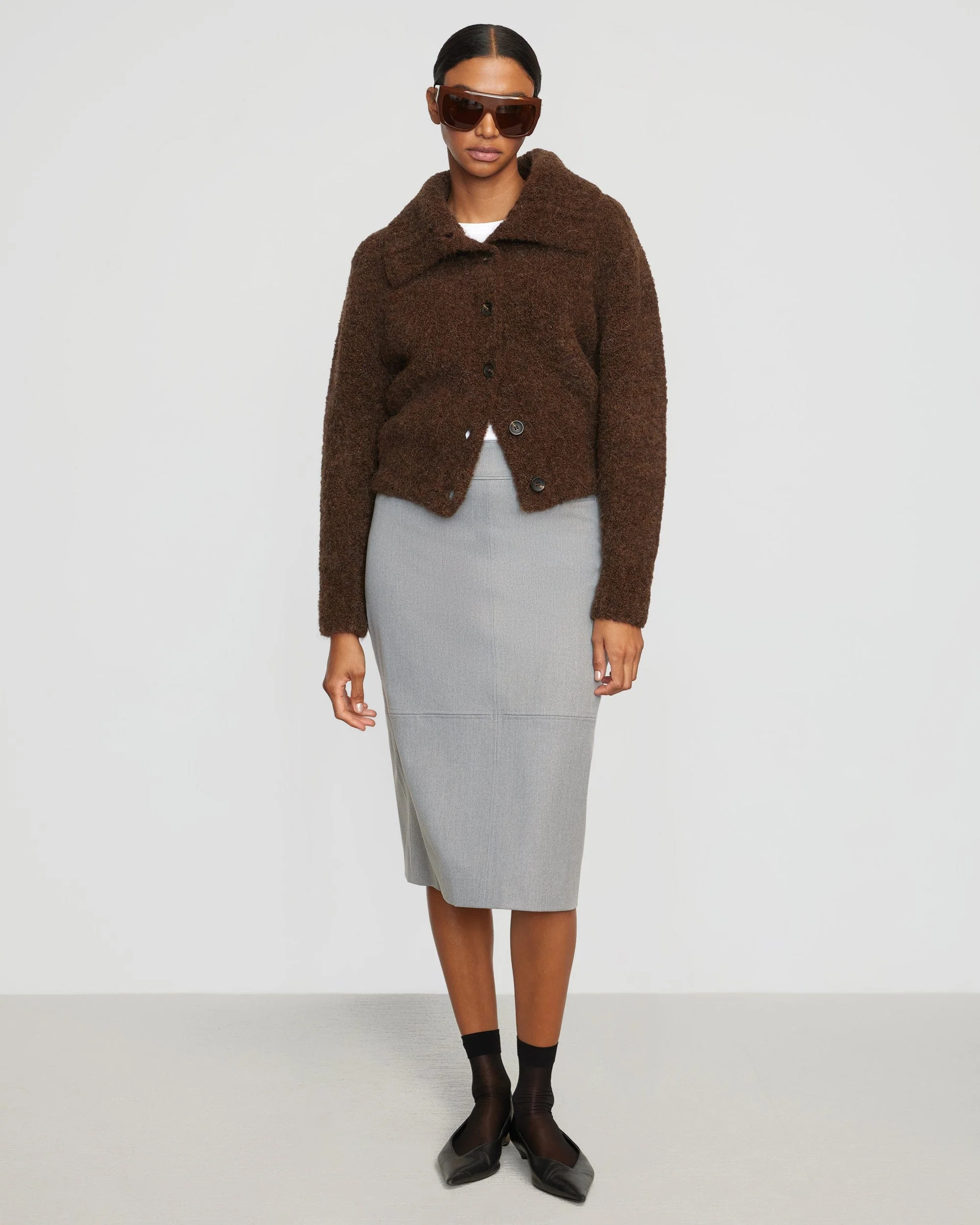 Yulia Back-Slit Suiting Skirt - Image 2