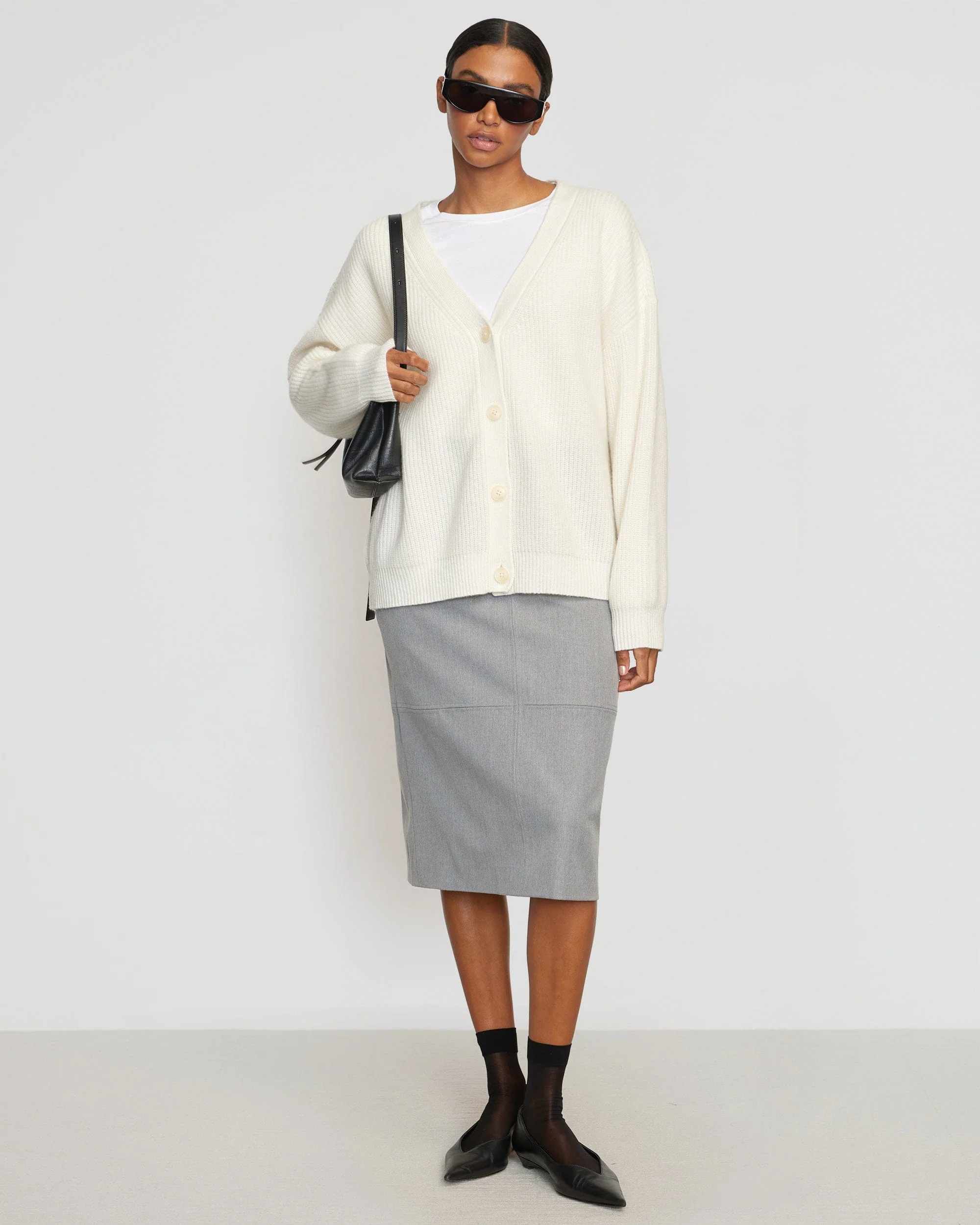 Yulia Back-Slit Suiting Skirt - Image 6