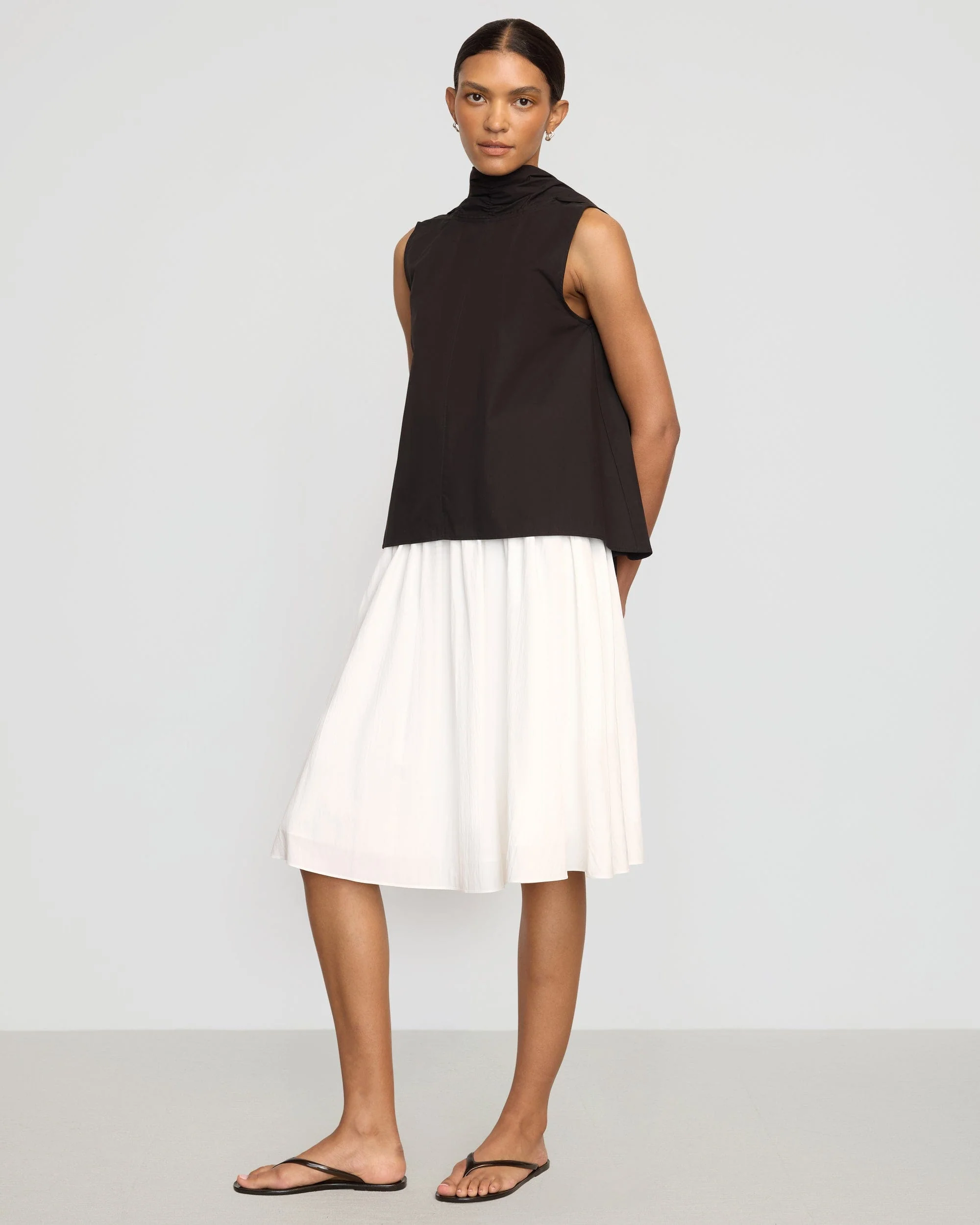 Zazie Shirred Stretch-Waist Midi Skirt - Image 5